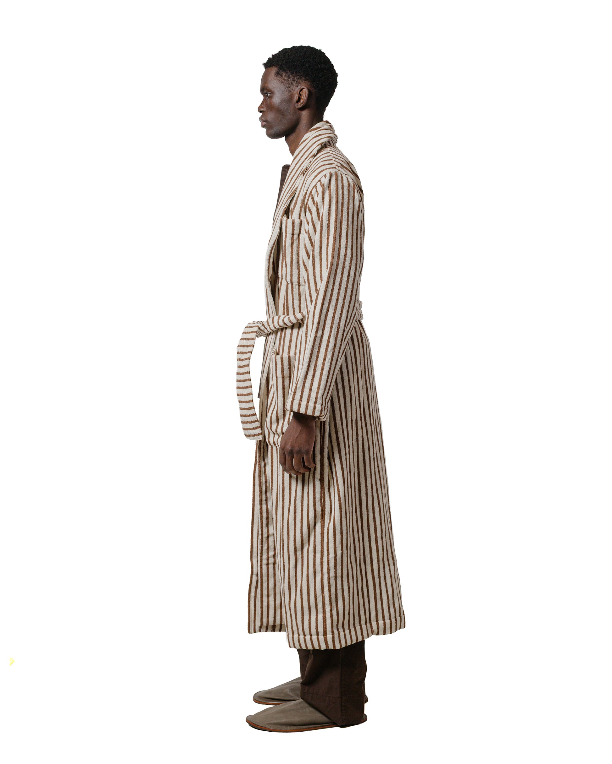 lost & found TEKLA Tekla Terry Classic Bathrobe Kodiak Stripes