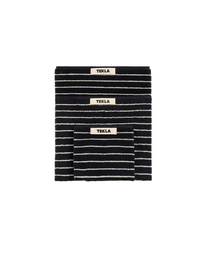 lost & found TEKLA Tekla Terry Hand Towel Black Stripes