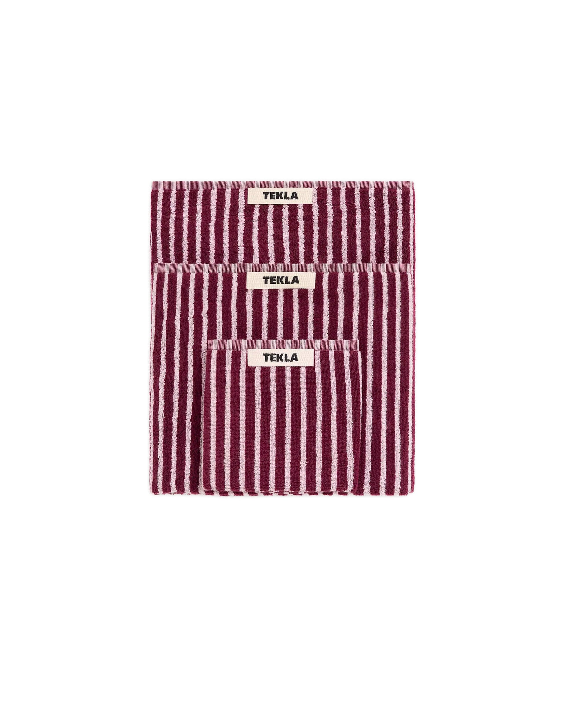 lost & found TEKLA Tekla Terry Hand Towel Red & Rose