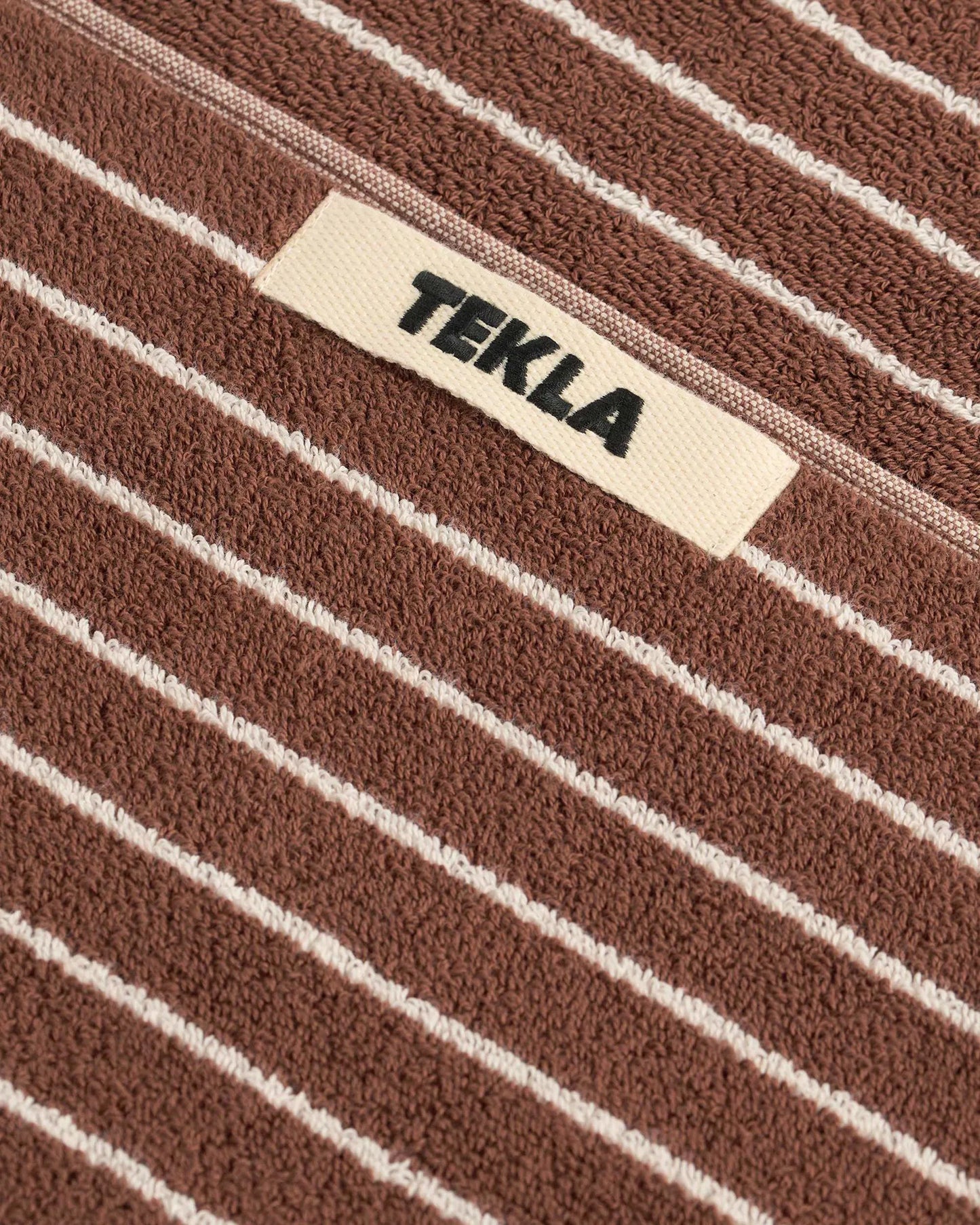 lost & found TEKLA Tekla Terry Hand Towel Rust Stripes