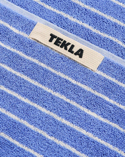 lost & found TEKLA Tekla Terry Washcloth Clear Blue Stripes