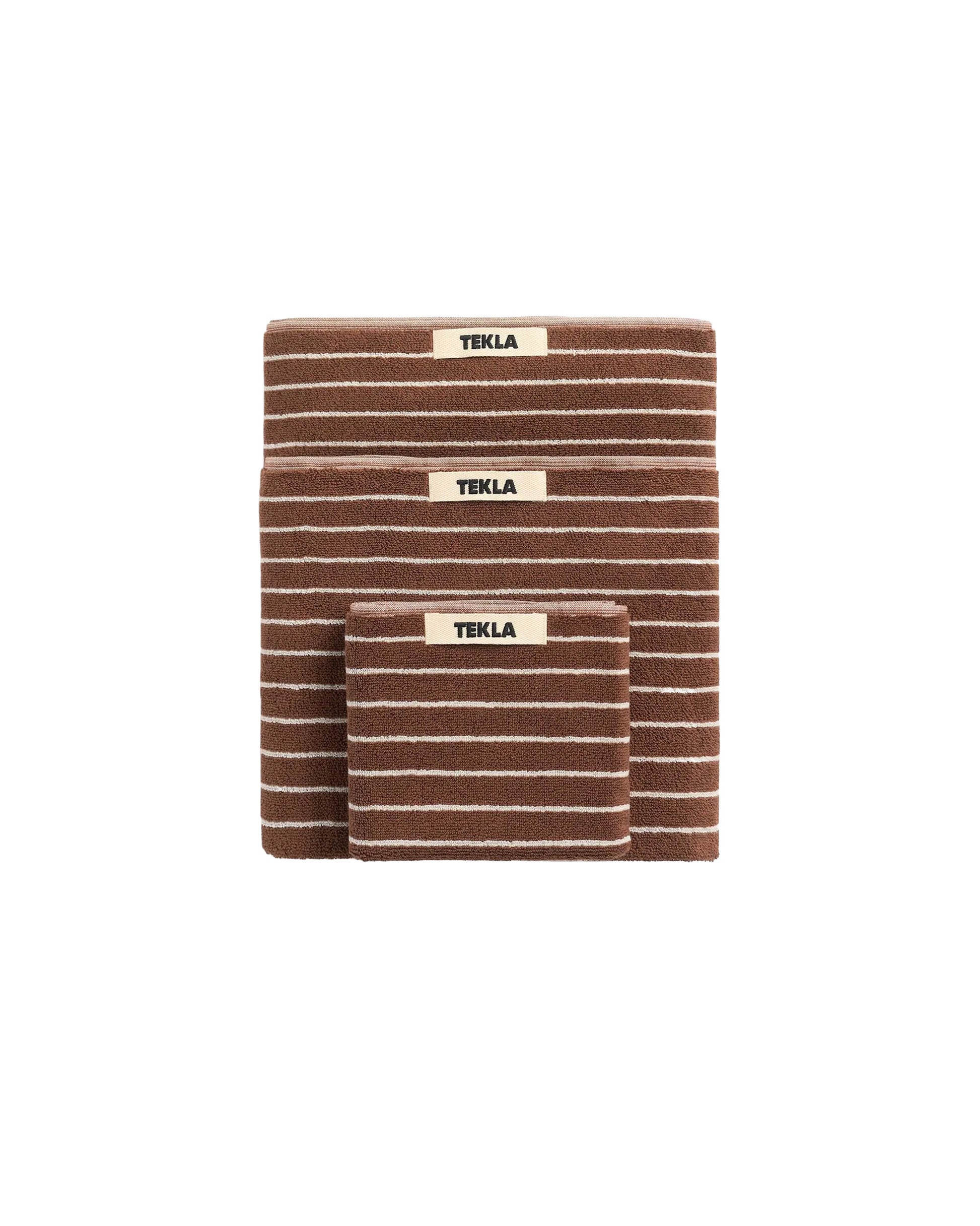 lost & found TEKLA Tekla Terry Washcloth Rust Stripes