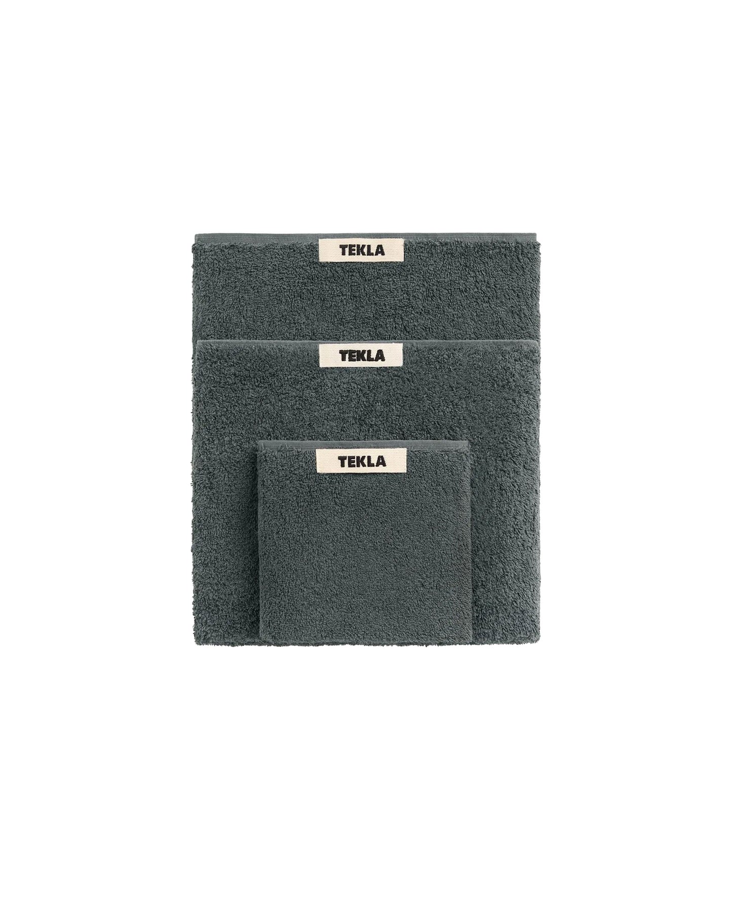 lost & found TEKLA Tekla Terry Bath Towel Charcoal Grey