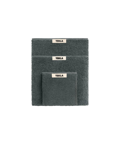 lost & found TEKLA Tekla Terry Bath Towel Charcoal Grey