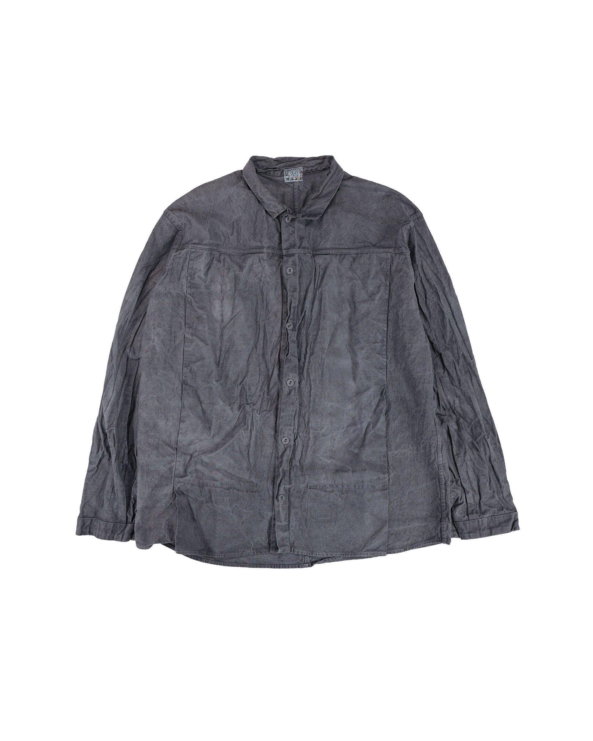 lost & found Tender Tender Type 401 Pleat Pocket Shirt Cotton Drop Cloth Grey Logwood