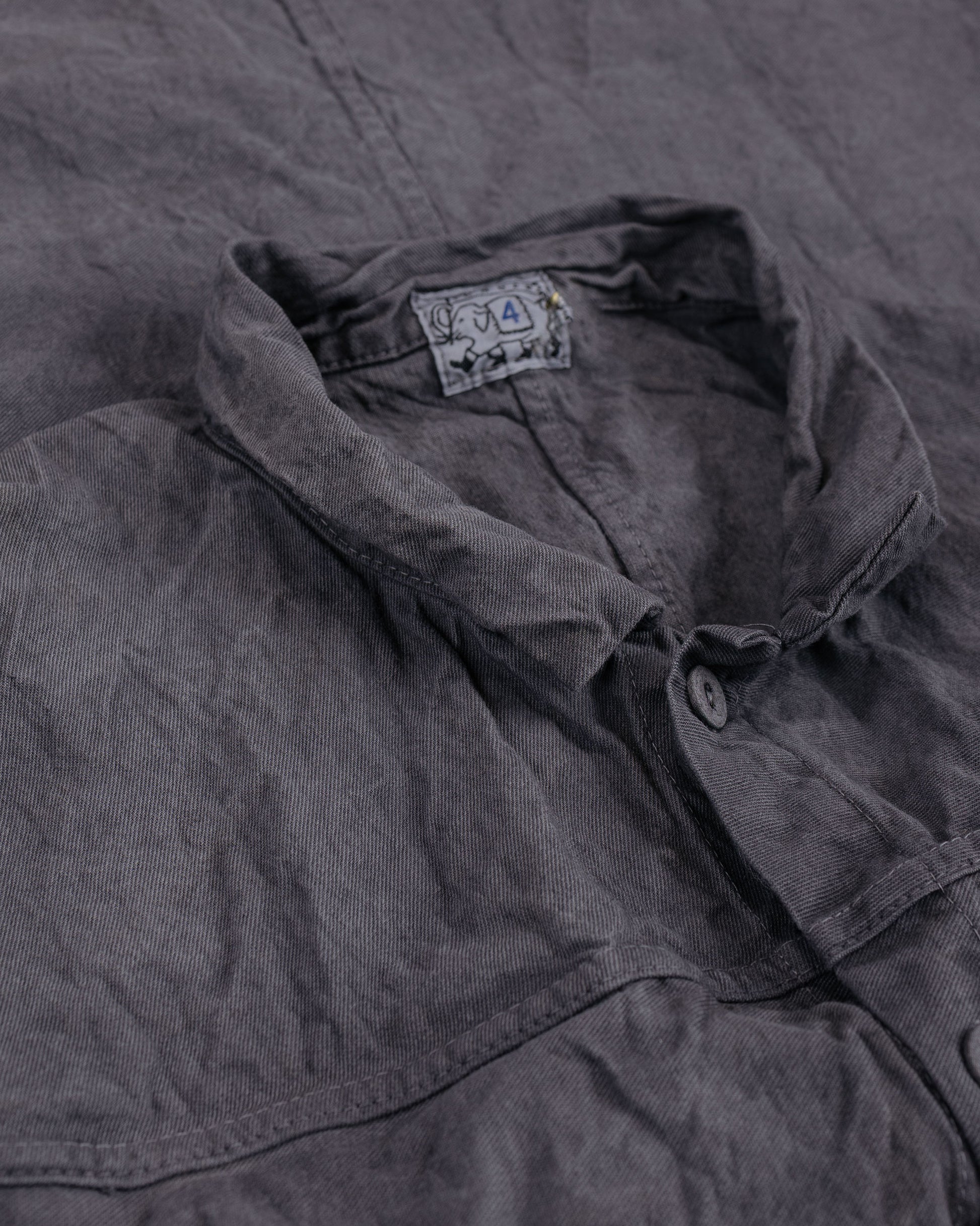 lost & found Tender Tender Type 401 Pleat Pocket Shirt Cotton Drop Cloth Grey Logwood
