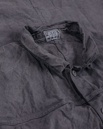 lost & found Tender Tender Type 401 Pleat Pocket Shirt Cotton Drop Cloth Grey Logwood