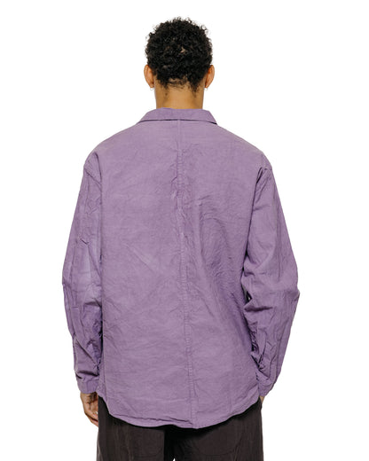 lost & found Tender Tender Type 401 Pleat Pocket Shirt Cotton Drop Cloth Purple Logwood