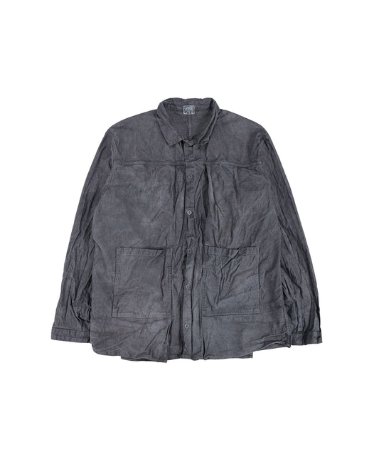 lost & found Tender Tender Type 402 Two Birds Shirt Cotton Drop Cloth Grey Logwood