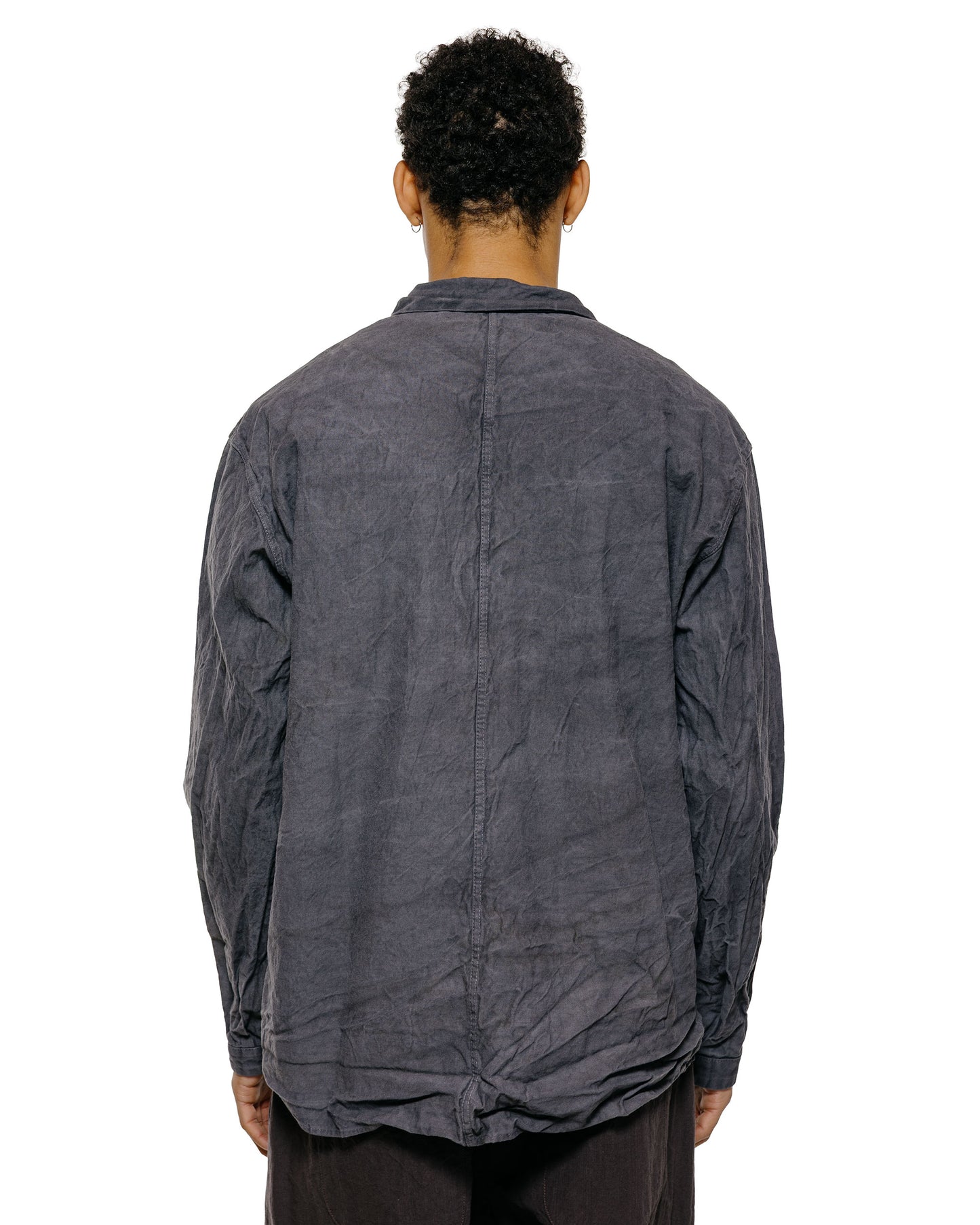 lost & found Tender Tender Type 402 Two Birds Shirt Cotton Drop Cloth Grey Logwood