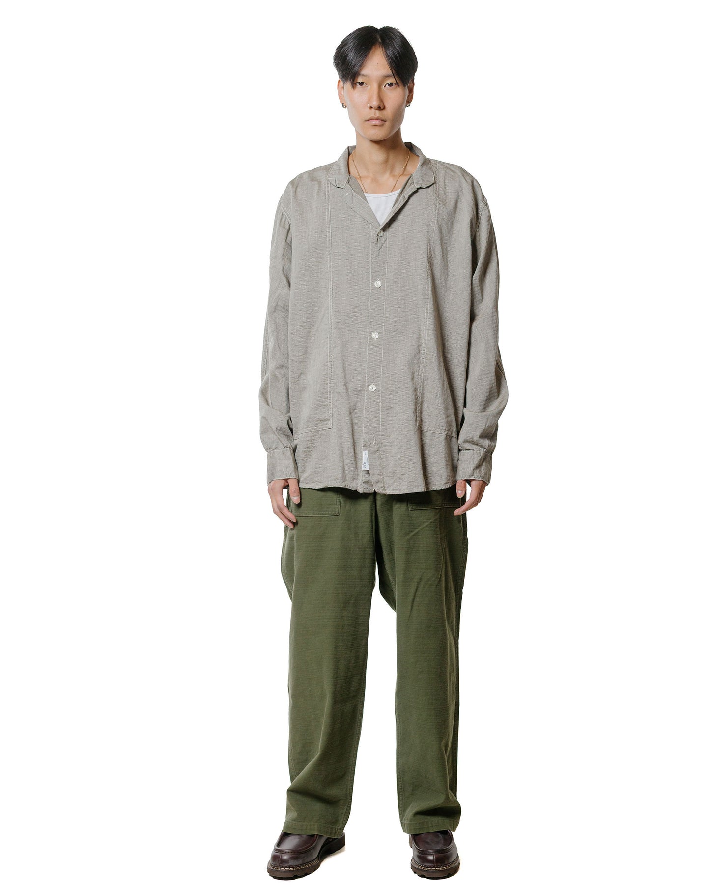 Tender Type 439 Stole Pocket Butterfly Shirt Thunderbolt Cotton Cambric Rinsed