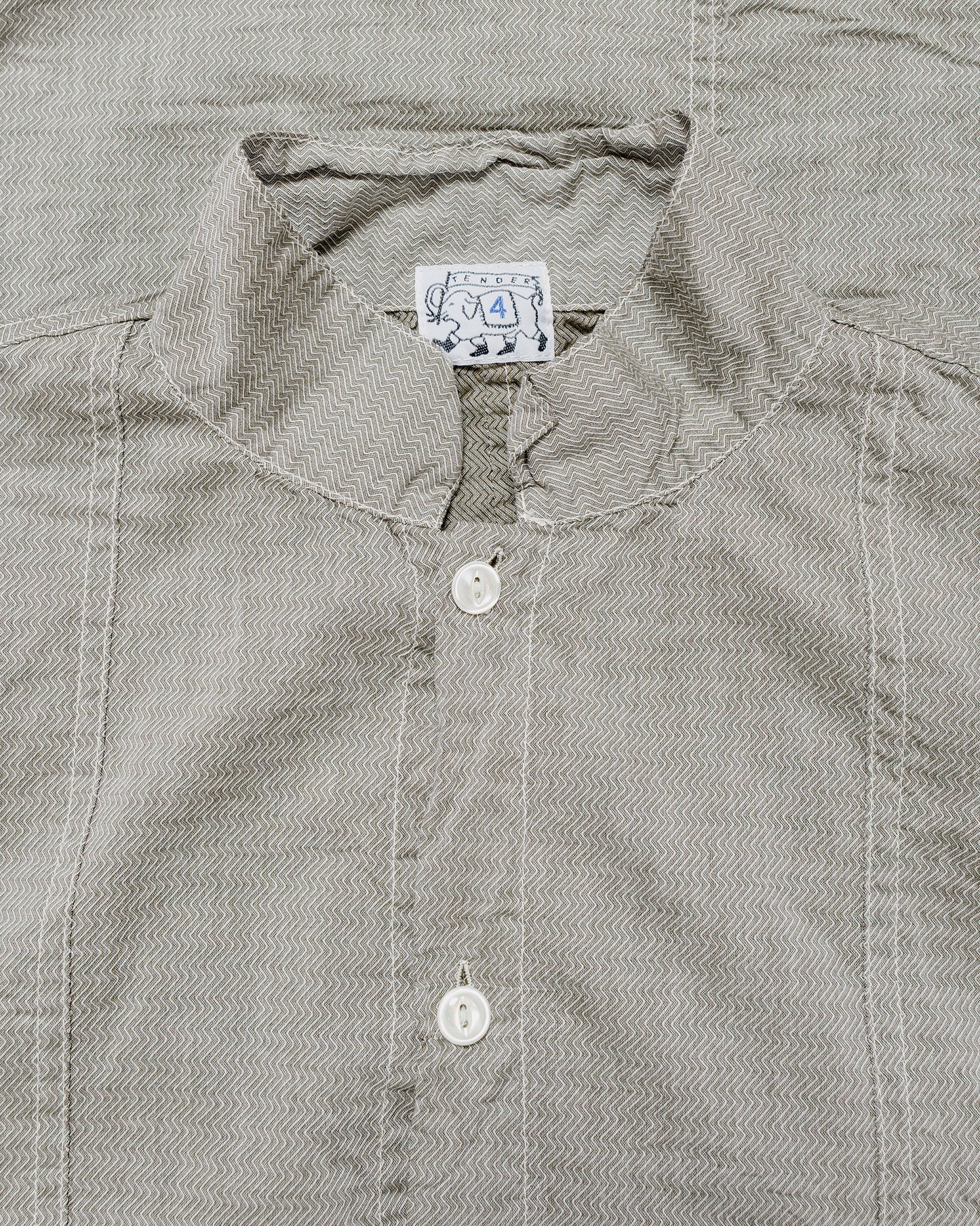 Tender Type 439 Stole Pocket Butterfly Shirt Thunderbolt Cotton Cambric Rinsed