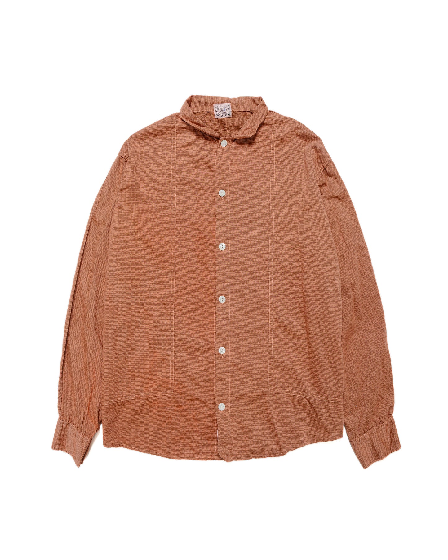 Tender Type 439 Stole Pocket Butterfly Shirt Thunderbolt Cotton Cambric Turkey Red Dyed