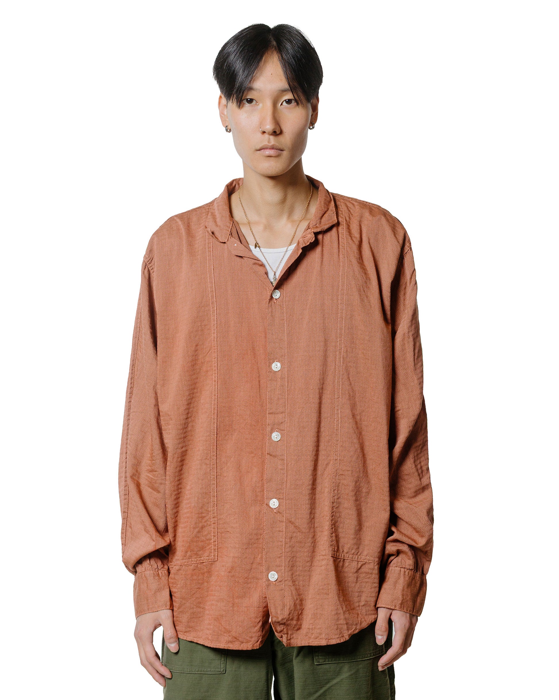 Tender Type 439 Stole Pocket Butterfly Shirt Thunderbolt Cotton Cambric Turkey Red Dyed