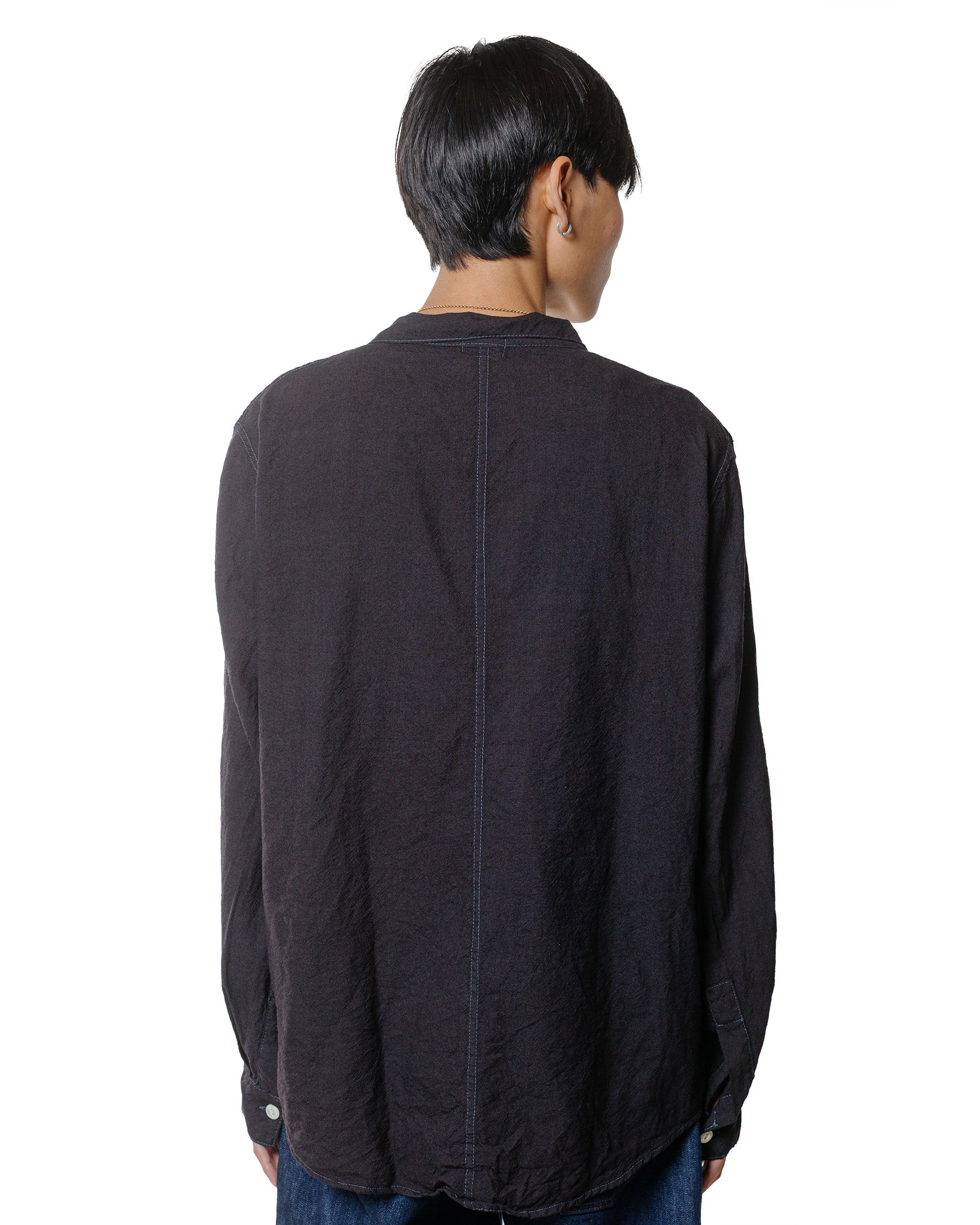 Tender Type 439 Stole Pocket Butterfly Shirt Wool Calico Black Hole