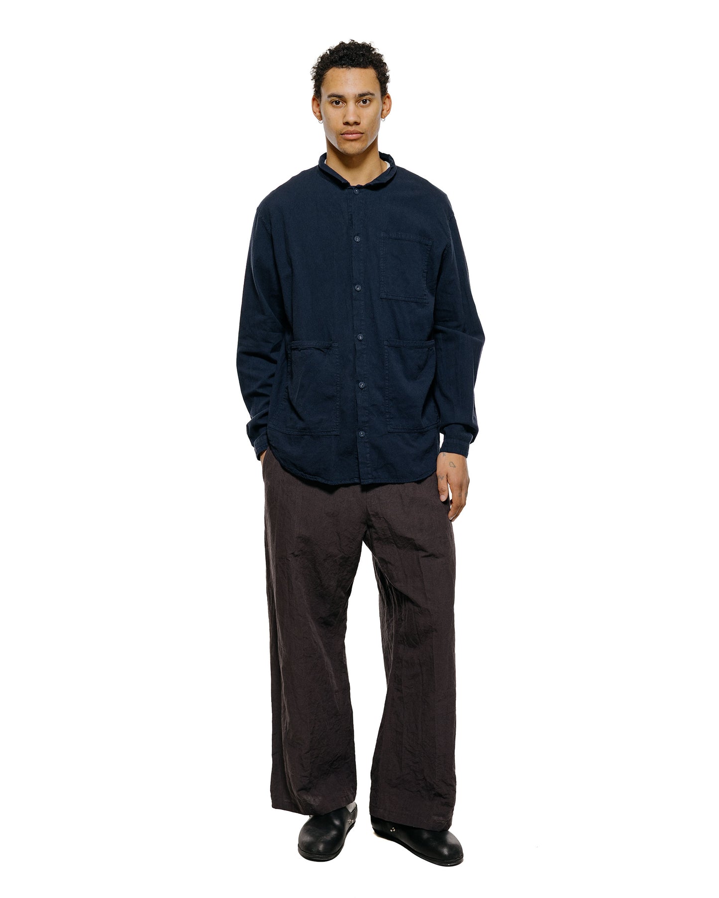 lost & found Tender Tender Type 457 Frock Shirt Cotton Pyjama Hadal Blue