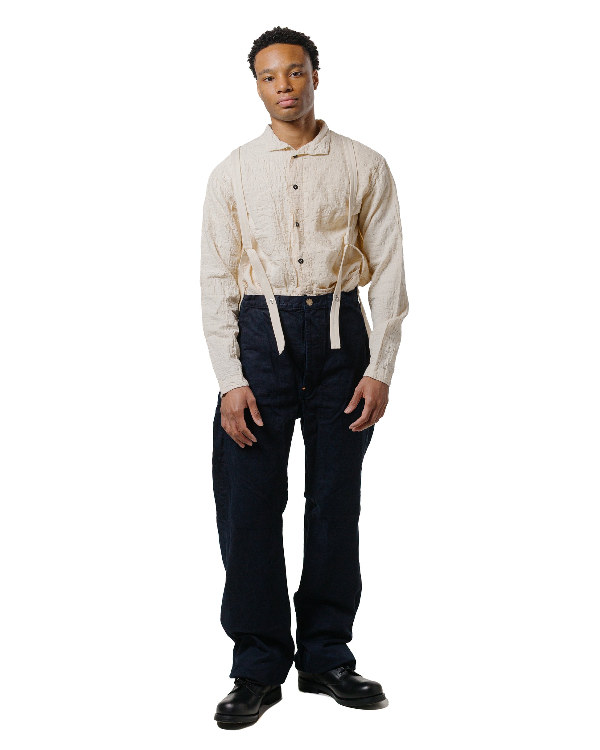 lost & found Tender Tender Type 468 Flipped Collar Shirt Airbag Cambric Rinsed