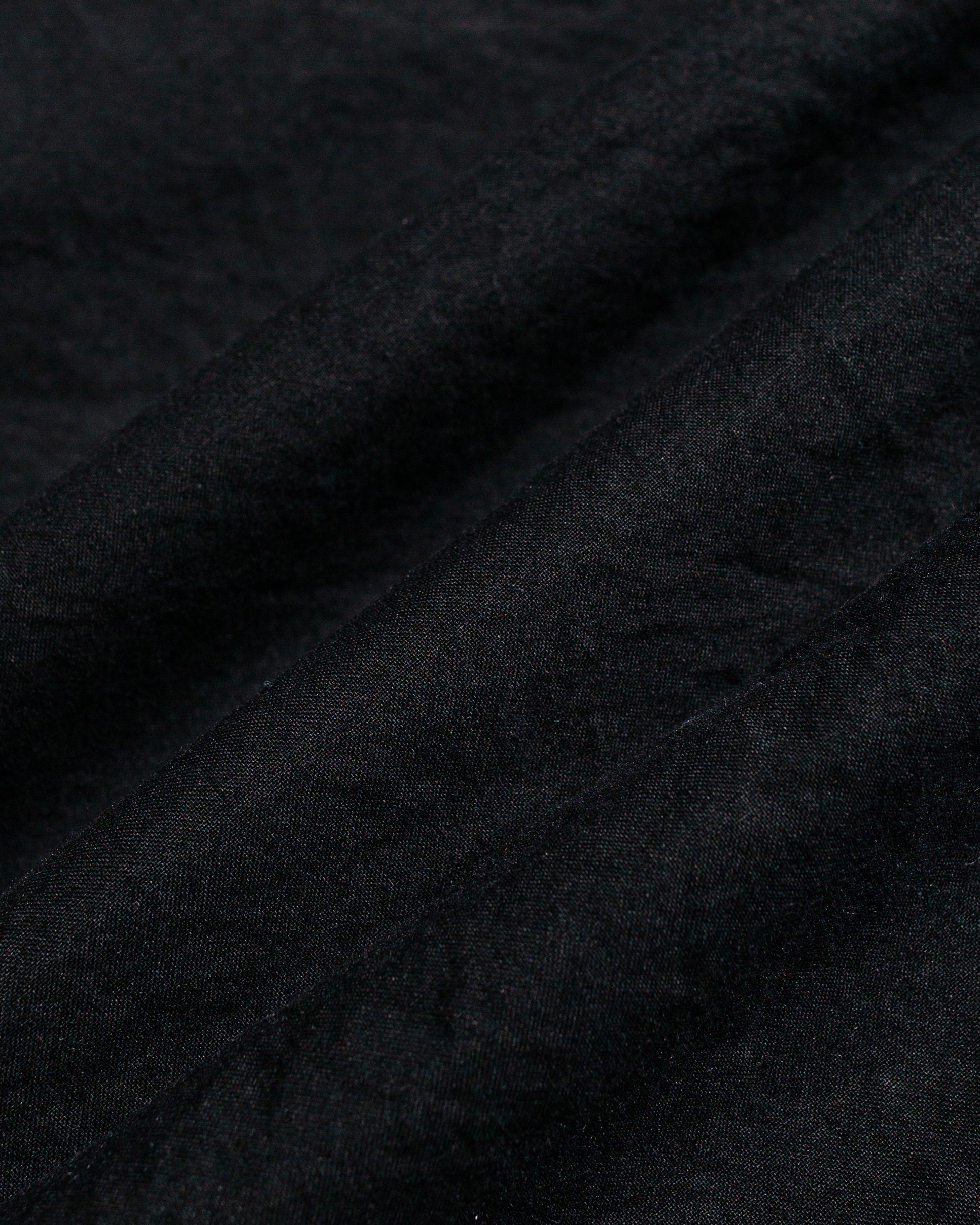 lost & found Tender Tender Type 468 Flipped Collar Shirt Black Cotton Panama Hadal Blue