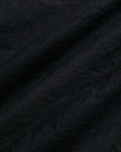 lost & found Tender Tender Type 468 Flipped Collar Shirt Black Cotton Panama Hadal Blue