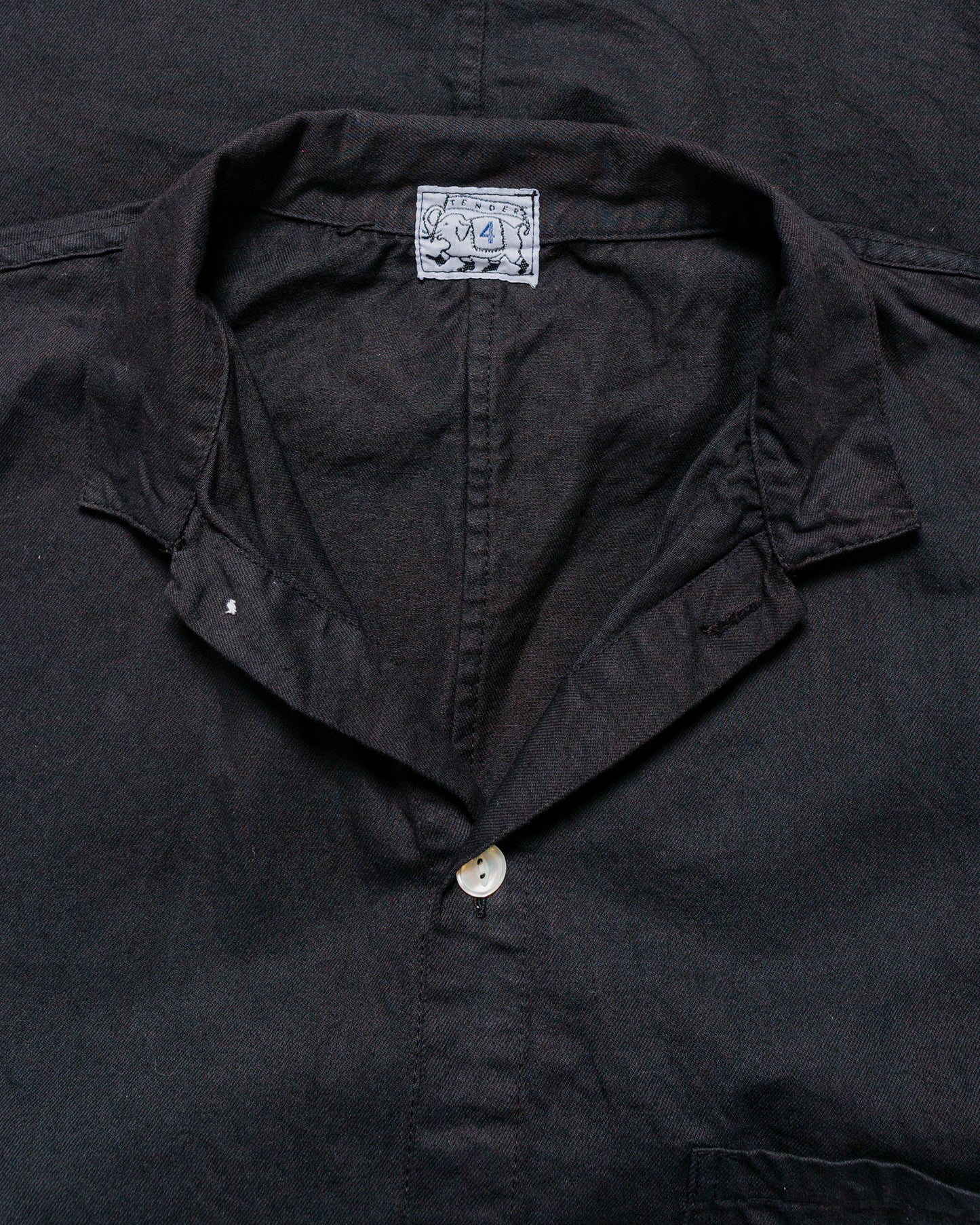 Tender Type 471 Plastron Shirt Clean Cotton Drill Black Hole