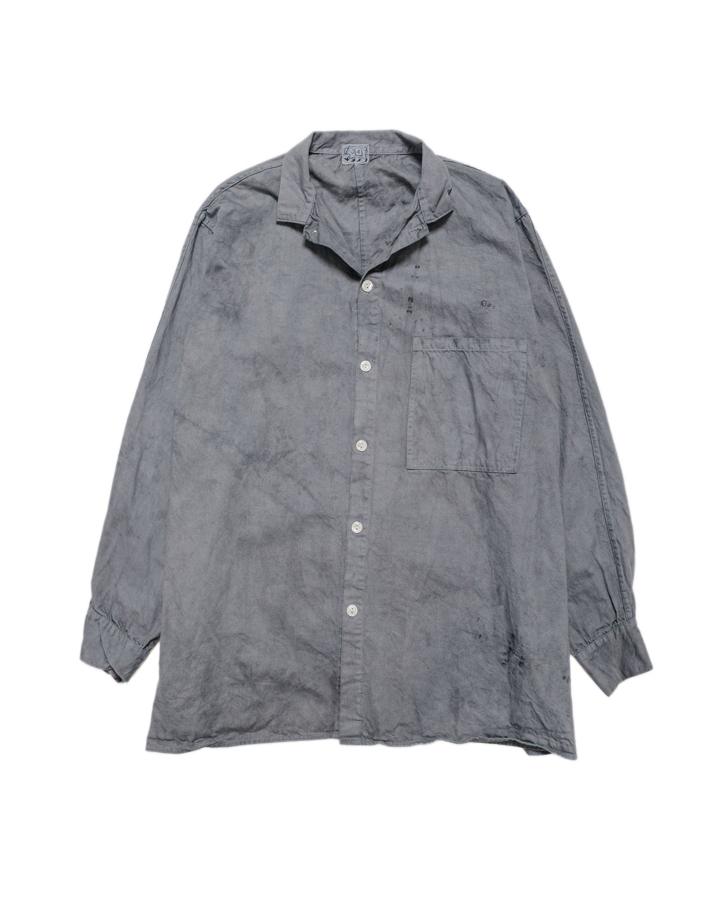 Tender Type 471 Plastron Shirt Clean Cotton Drill Chestnut Dyed