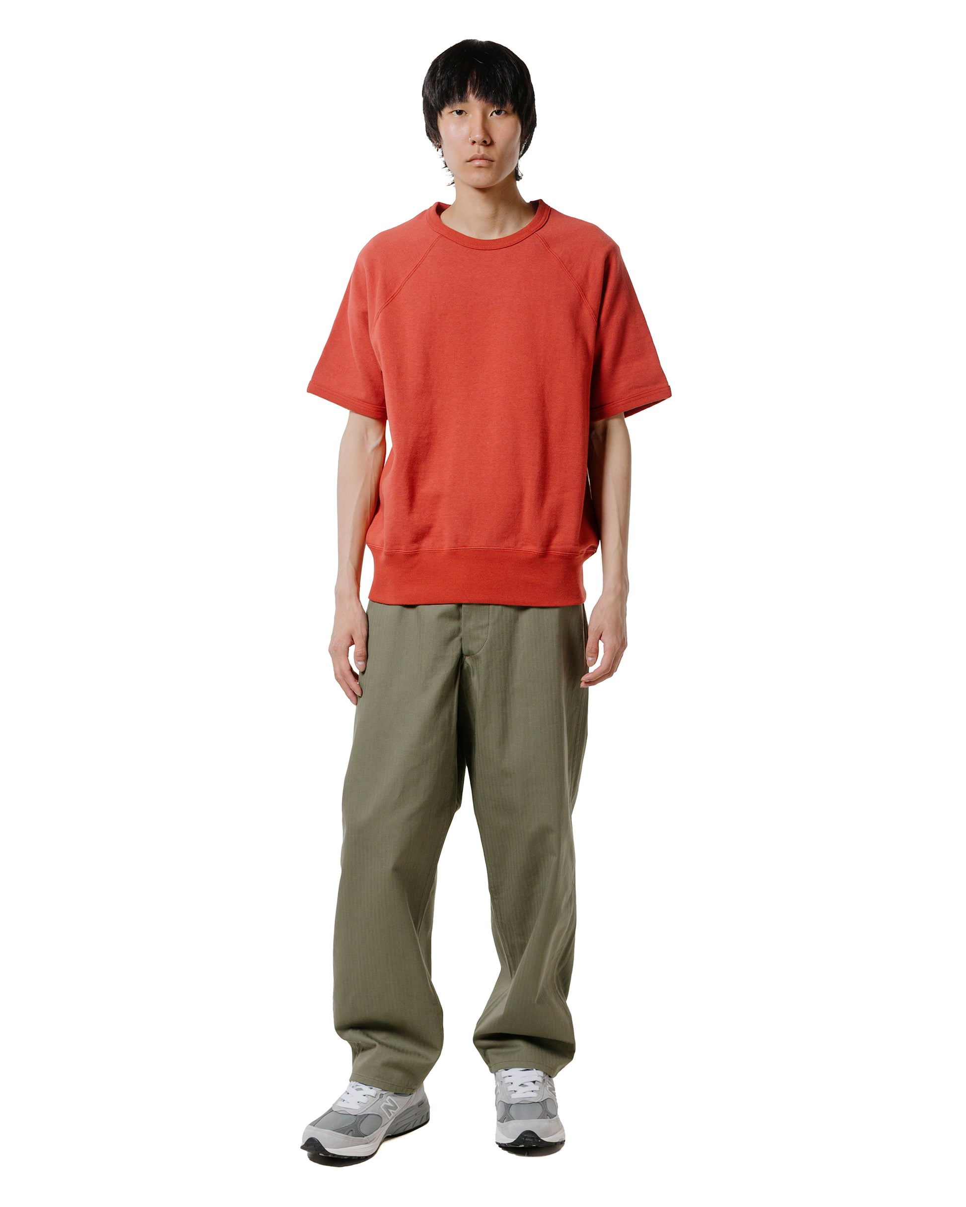 lost & found The Real McCoy's The Real McCoy's MC24120 9 Oz. Loopwheel S/S Sweatshirt Cherry