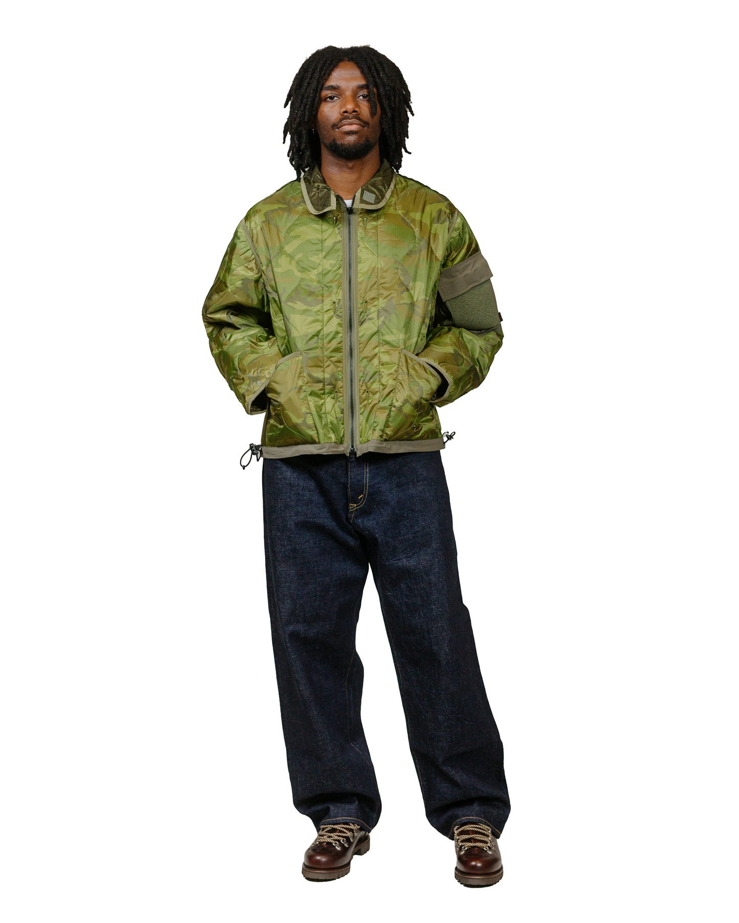 lost & found The Corona Utility The Corona Utility CJ020 Combat Quilting Liner Jacket Green Leaf Camo