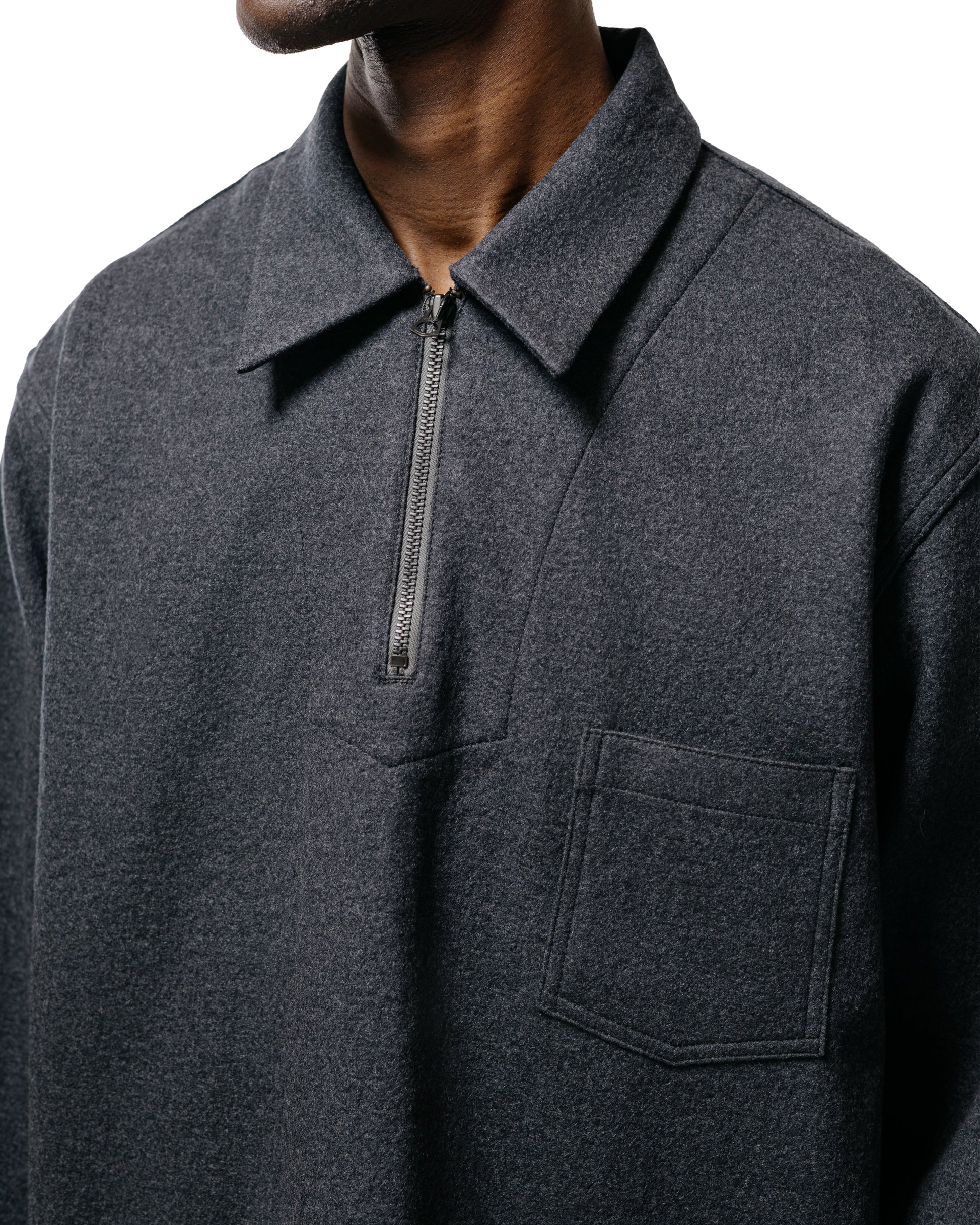 lost & found The Corona Utility The Corona Utility CSJ006 Half Zip Sailor Jacket Charcoal