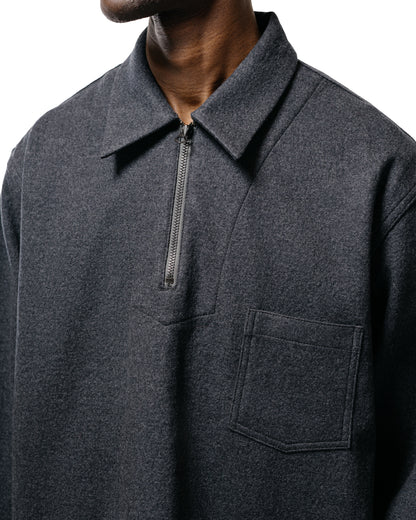 lost & found The Corona Utility The Corona Utility CSJ006 Half Zip Sailor Jacket Charcoal