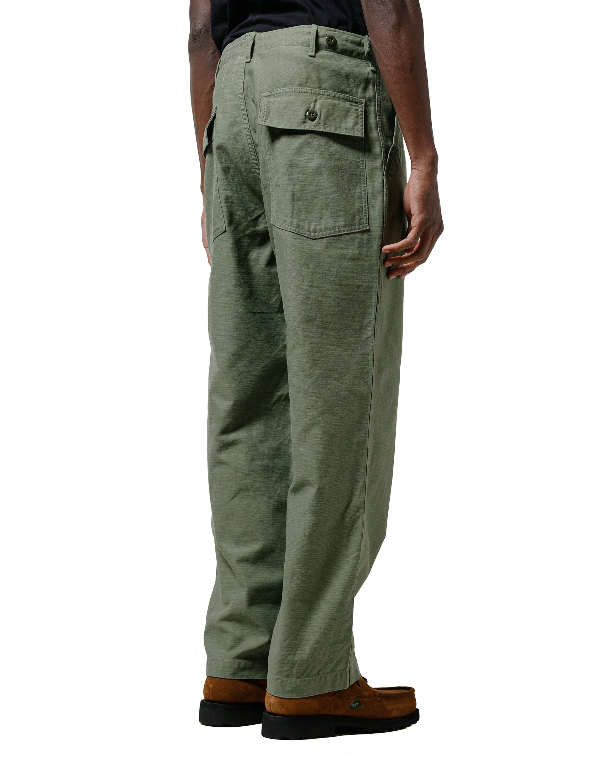 lost & found The Corona Utility The Corona Utility FP001-02 'Utility Slacks' Military Back Sateen Light OG w/ Bio-Wash