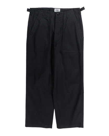 lost & found The Corona Utility The Corona Utility FP001 Fatigue Slacks 'Utility Slacks' High Density Chambray Gabardine Black