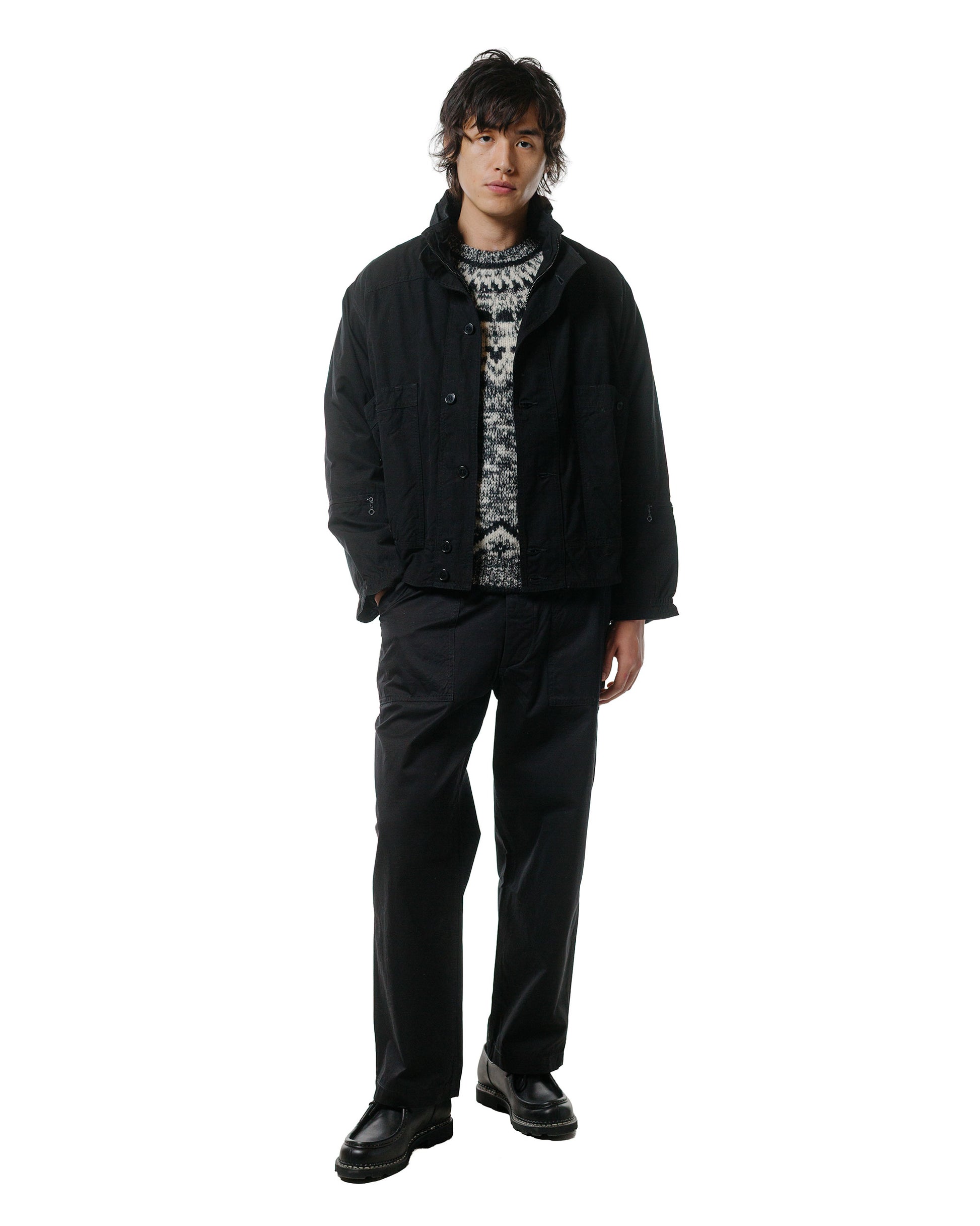 lost & found The Corona Utility The Corona Utility FP001 Fatigue Slacks 'Utility Slacks' High Density Chambray Gabardine Black