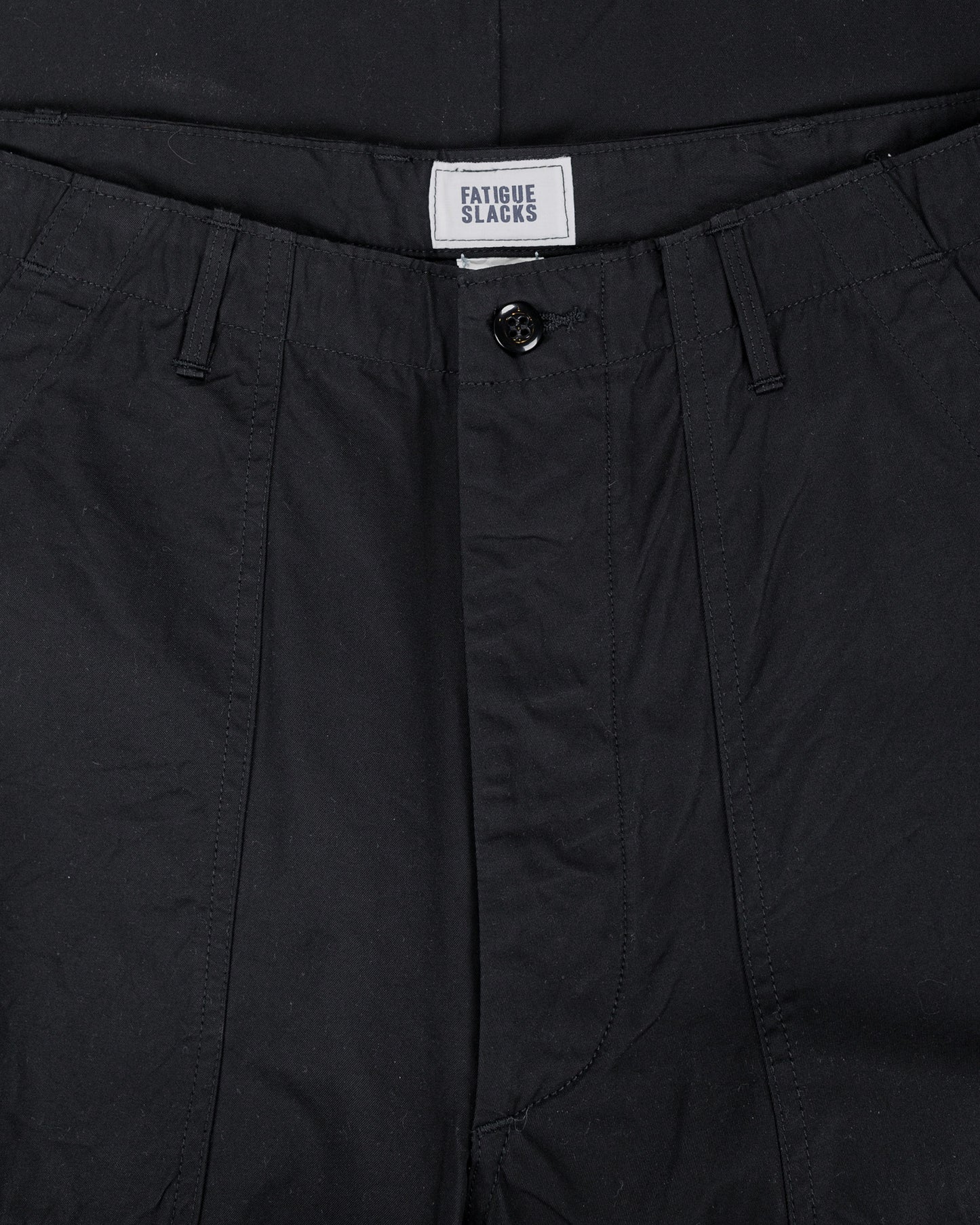 lost & found The Corona Utility The Corona Utility FP001 Fatigue Slacks 'Utility Slacks' High Density Chambray Gabardine Black