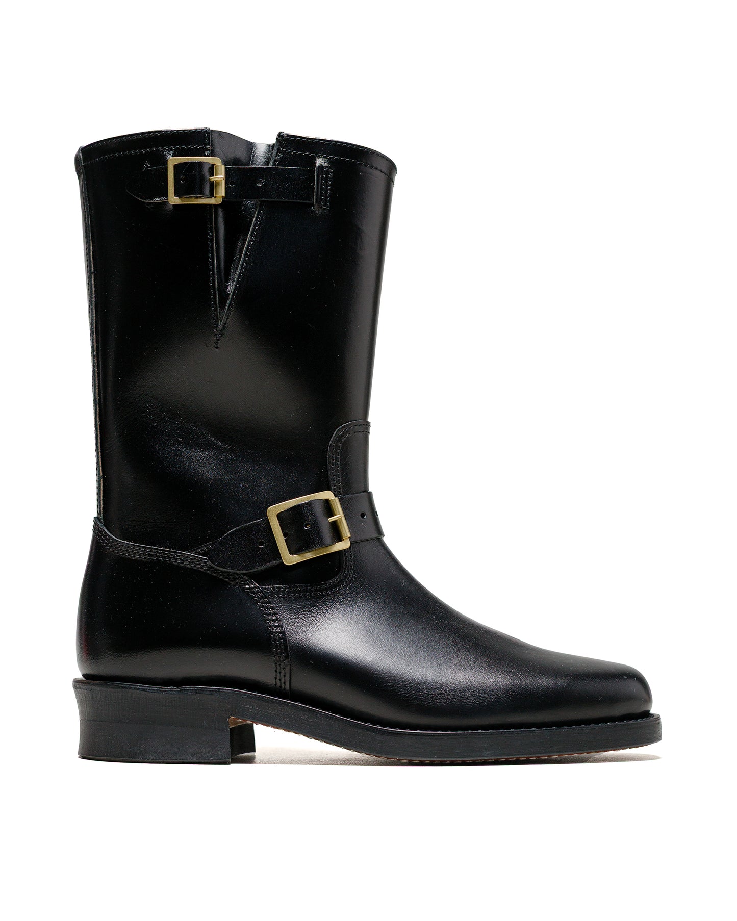 lost & found The Real McCoy's The Real McCoy's BA23101 Buco Narrow Engineer Boots / Buttock Black