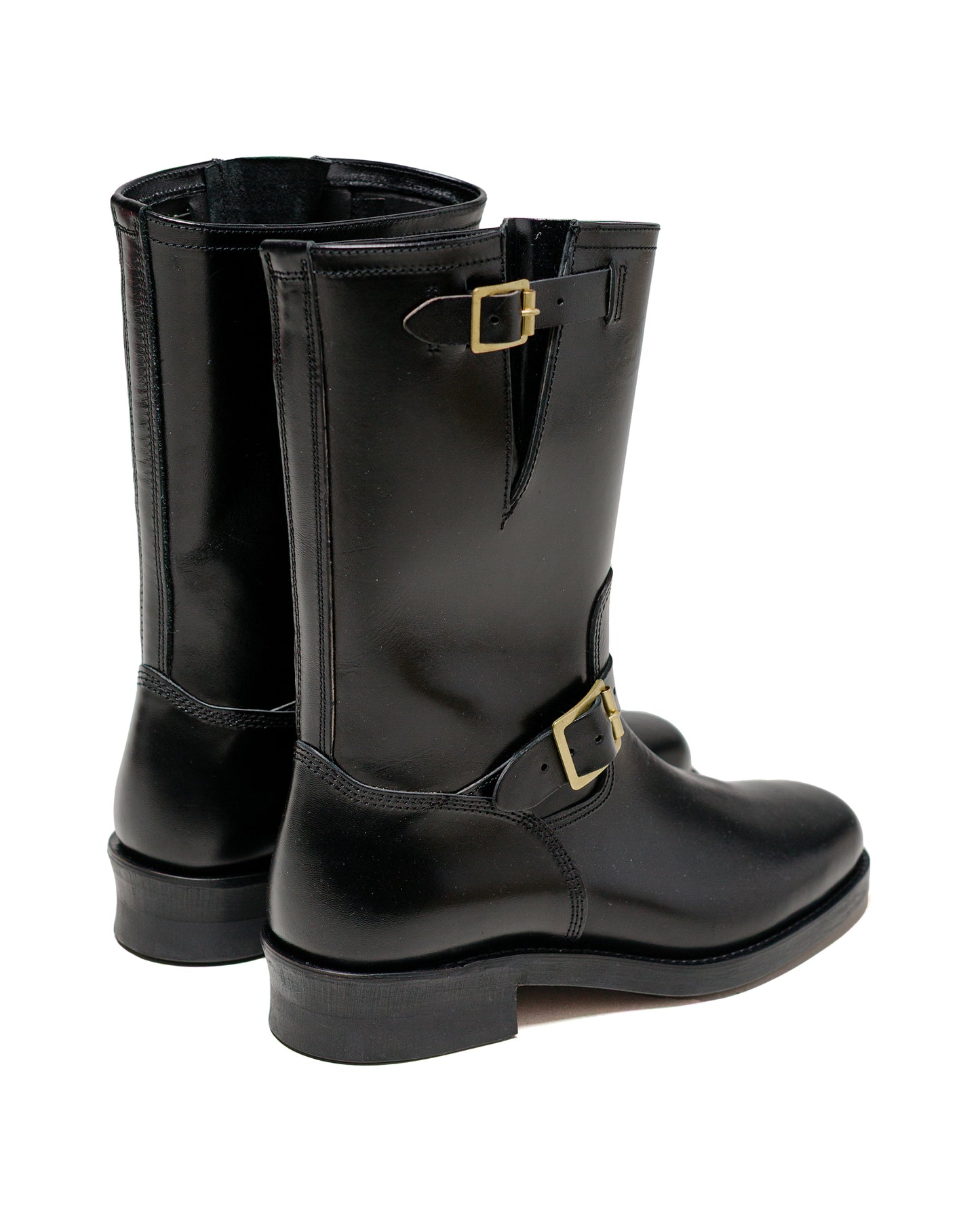 lost & found The Real McCoy's The Real McCoy's BA23101 Buco Narrow Engineer Boots / Buttock Black