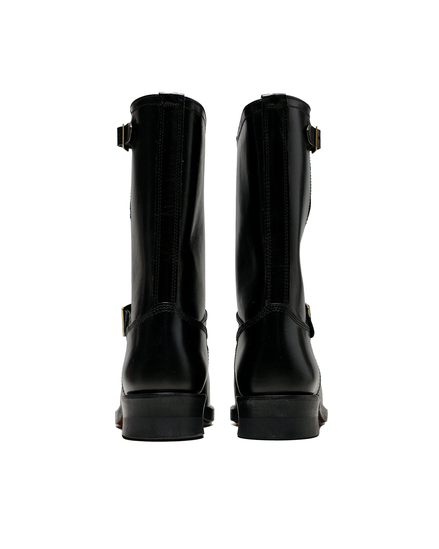 lost & found The Real McCoy's The Real McCoy's BA23101 Buco Narrow Engineer Boots / Buttock Black