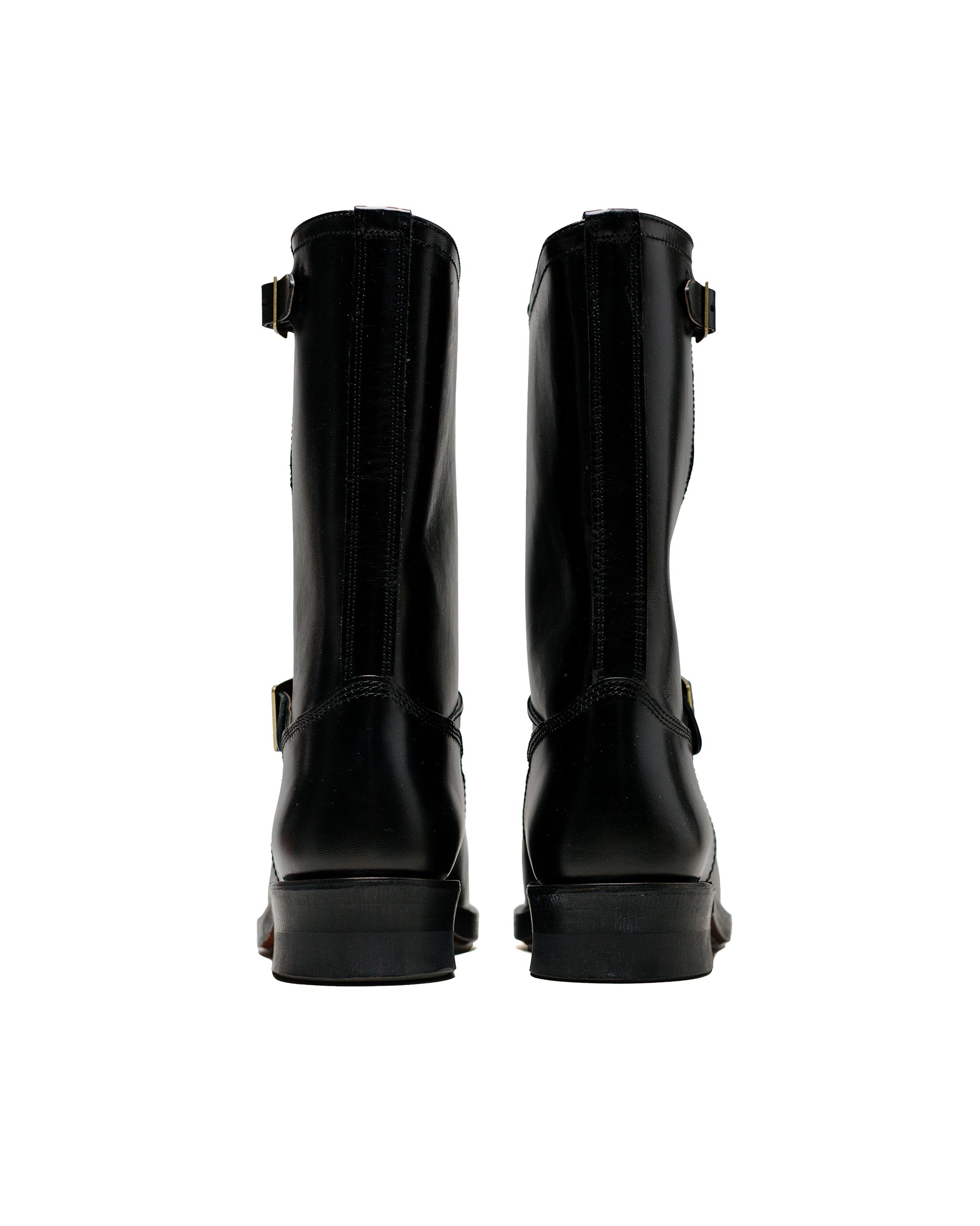 lost & found The Real McCoy's The Real McCoy's BA23101 Buco Narrow Engineer Boots / Buttock Black