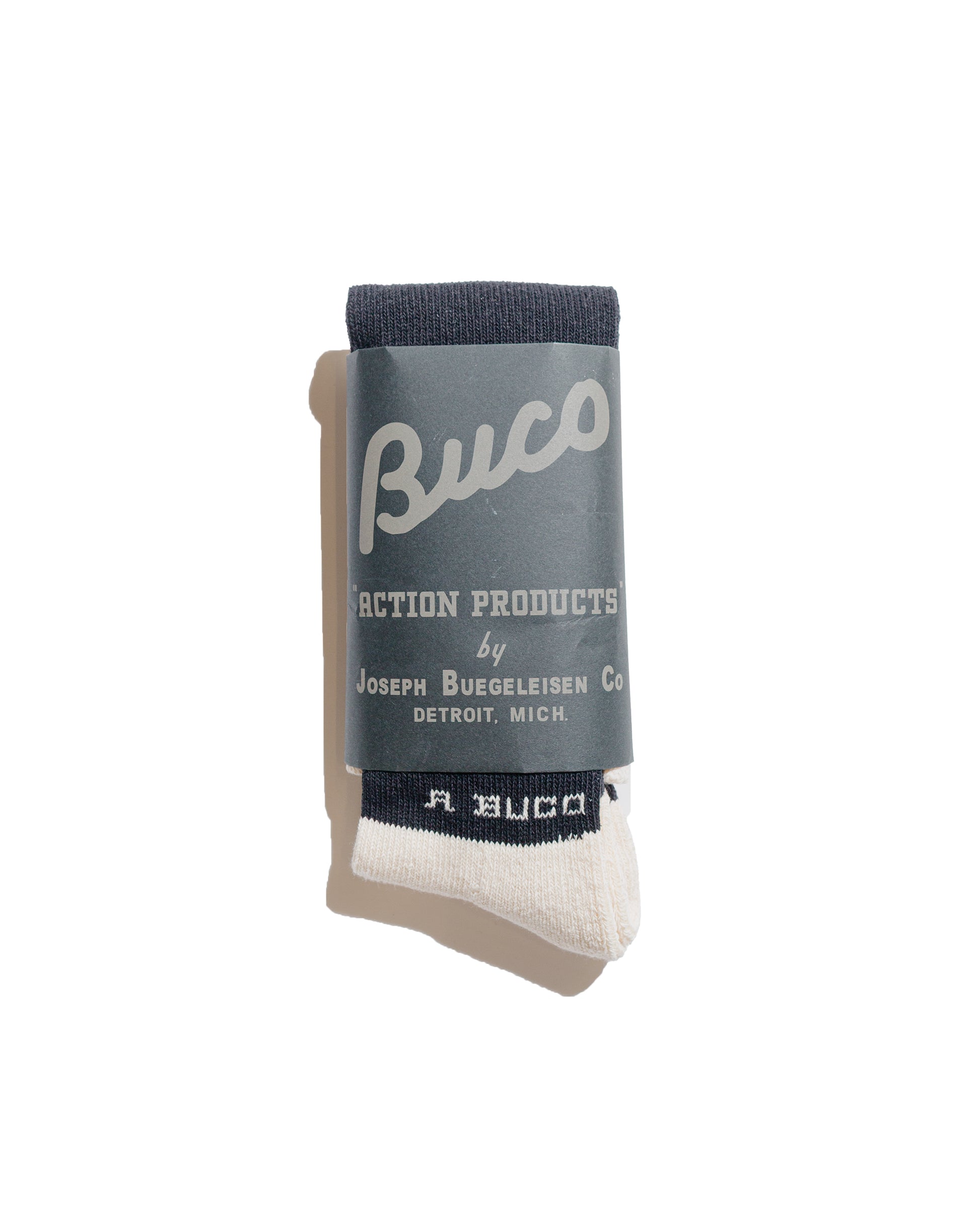 lost & found The Real McCoy's The Real McCoy's BA23105 Buco Striped Action Socks White/Black