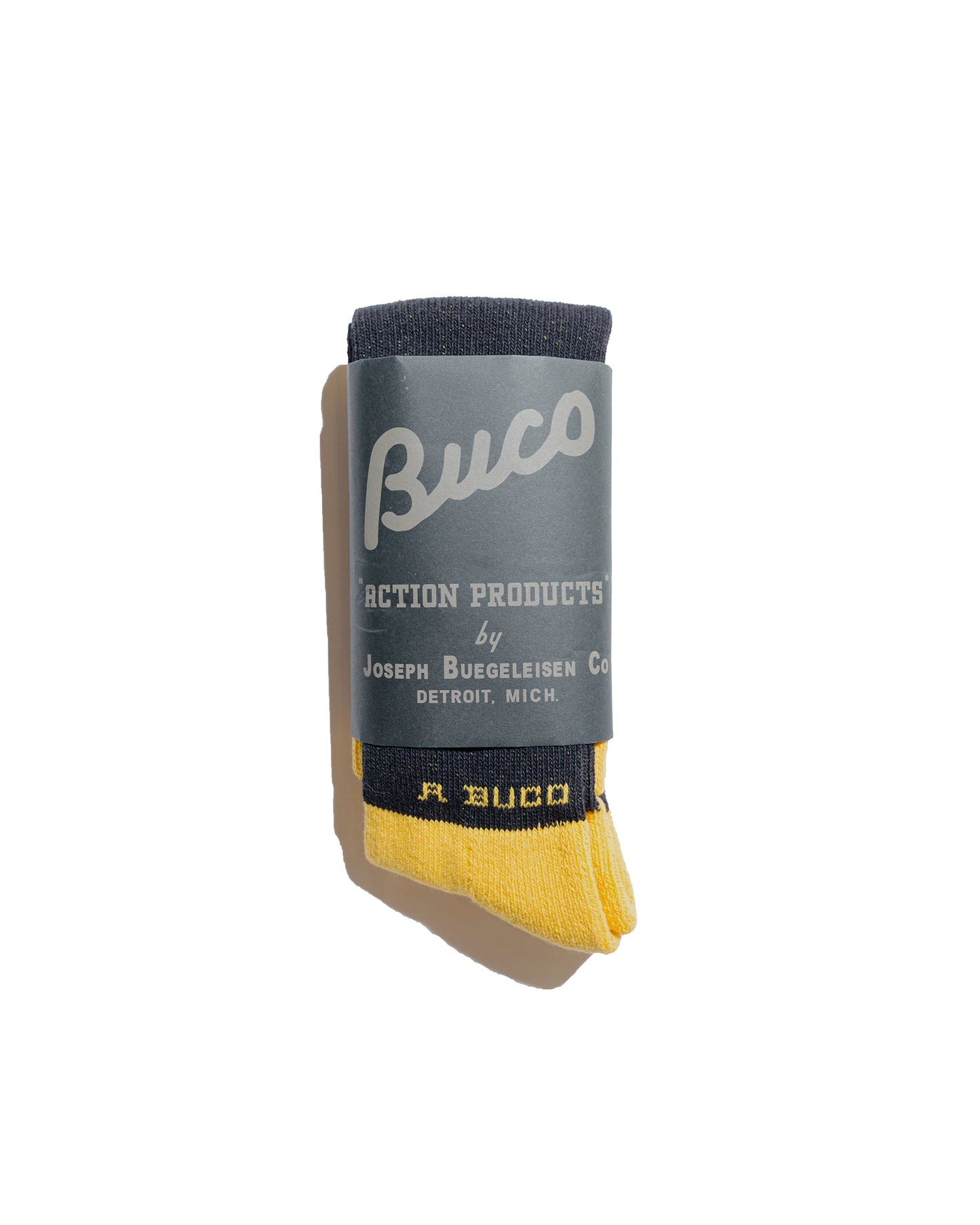 lost & found The Real McCoy's The Real McCoy's BA23105 Buco Striped Action Socks Yellow/Black
