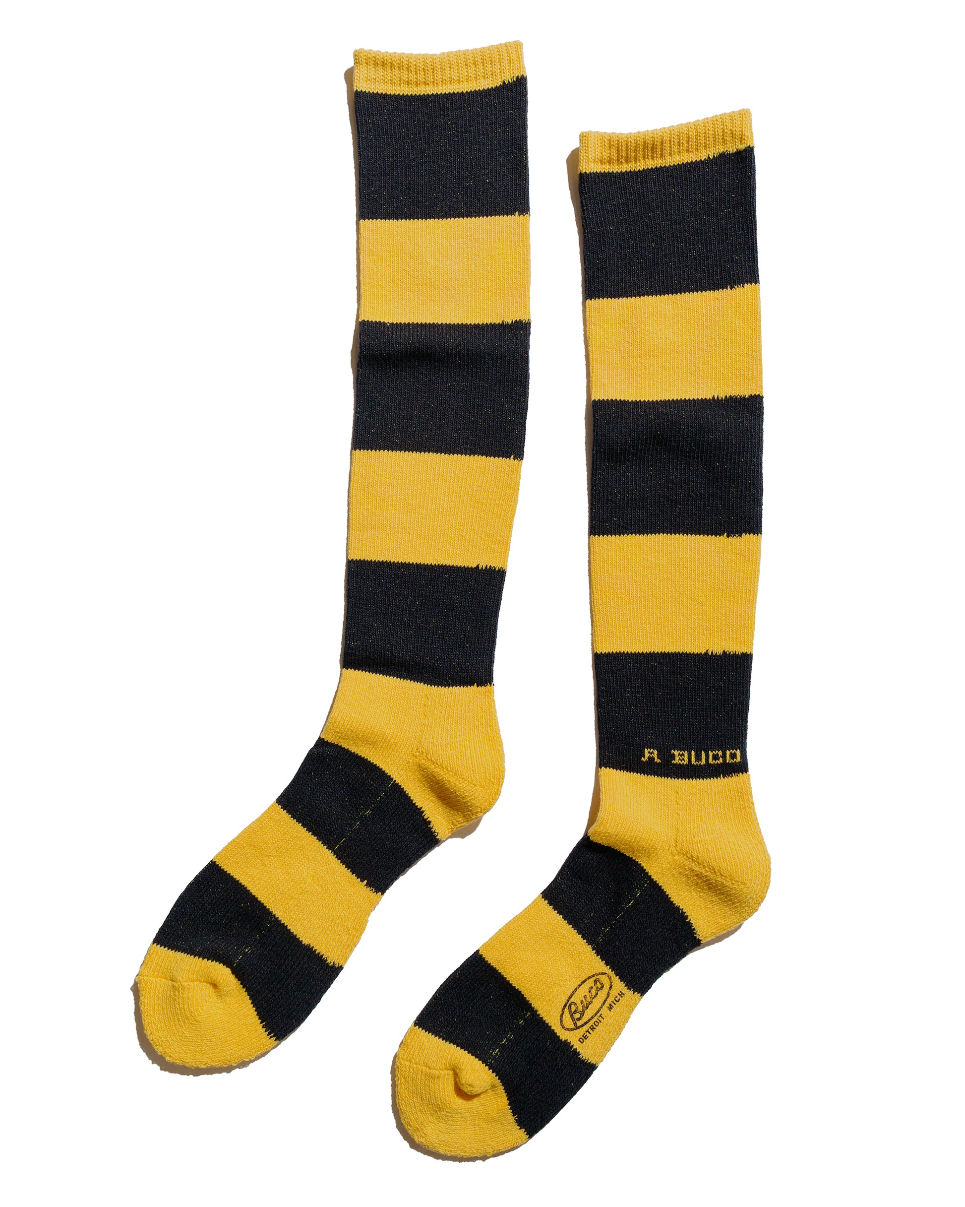 lost & found The Real McCoy's The Real McCoy's BA23105 Buco Striped Action Socks Yellow/Black