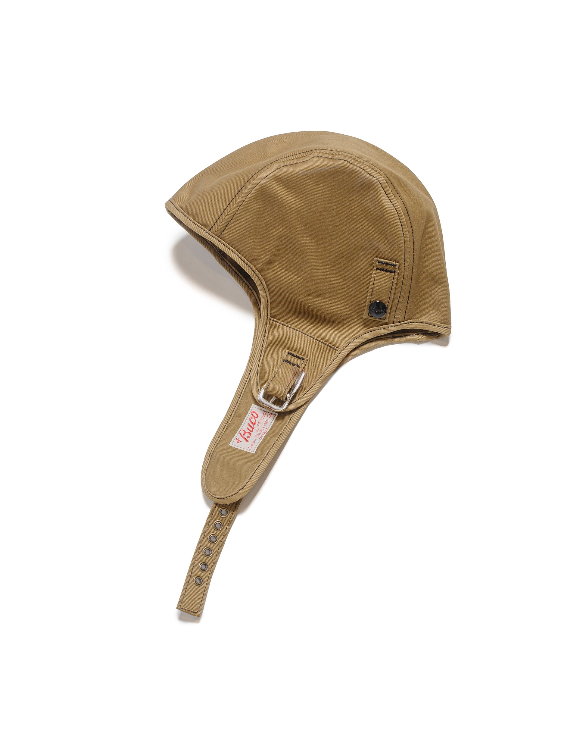 lost & found The Real McCoy's The Real McCoy's BA24002 Buco Cotton-Twill Rider's Helmet Khaki