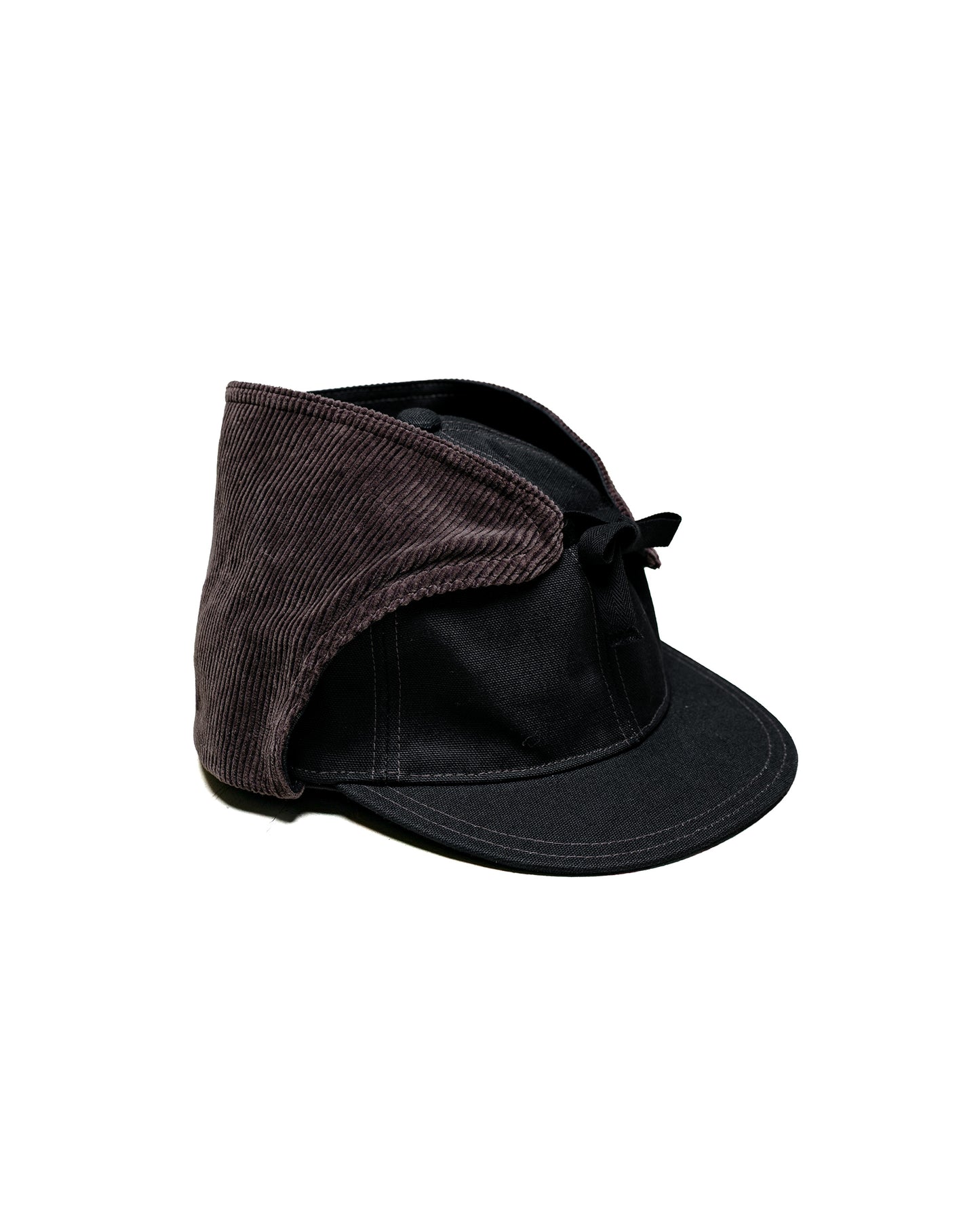 lost & found The Real McCoy's The Real McCoy's BA25103 Buco Cotton Canvas Windproof Riding Cap Black