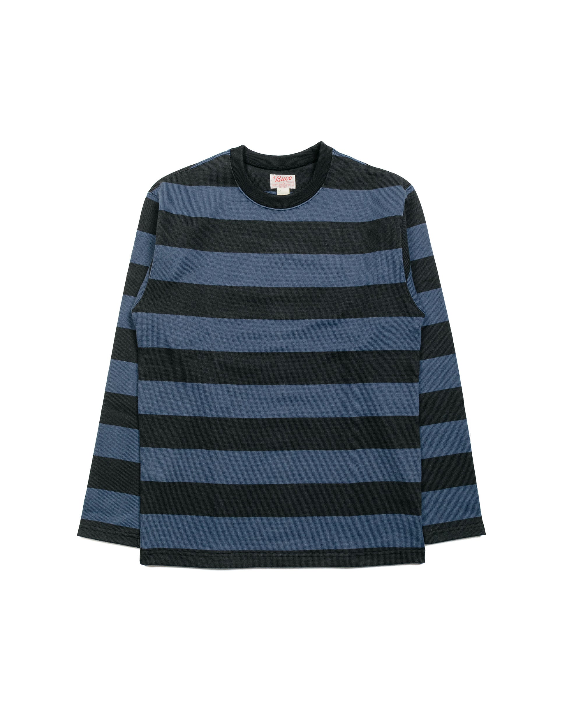 lost & found The Real McCoy's The Real McCoy's BC18104 Buco Stripe Racing Jersey Black/Blue