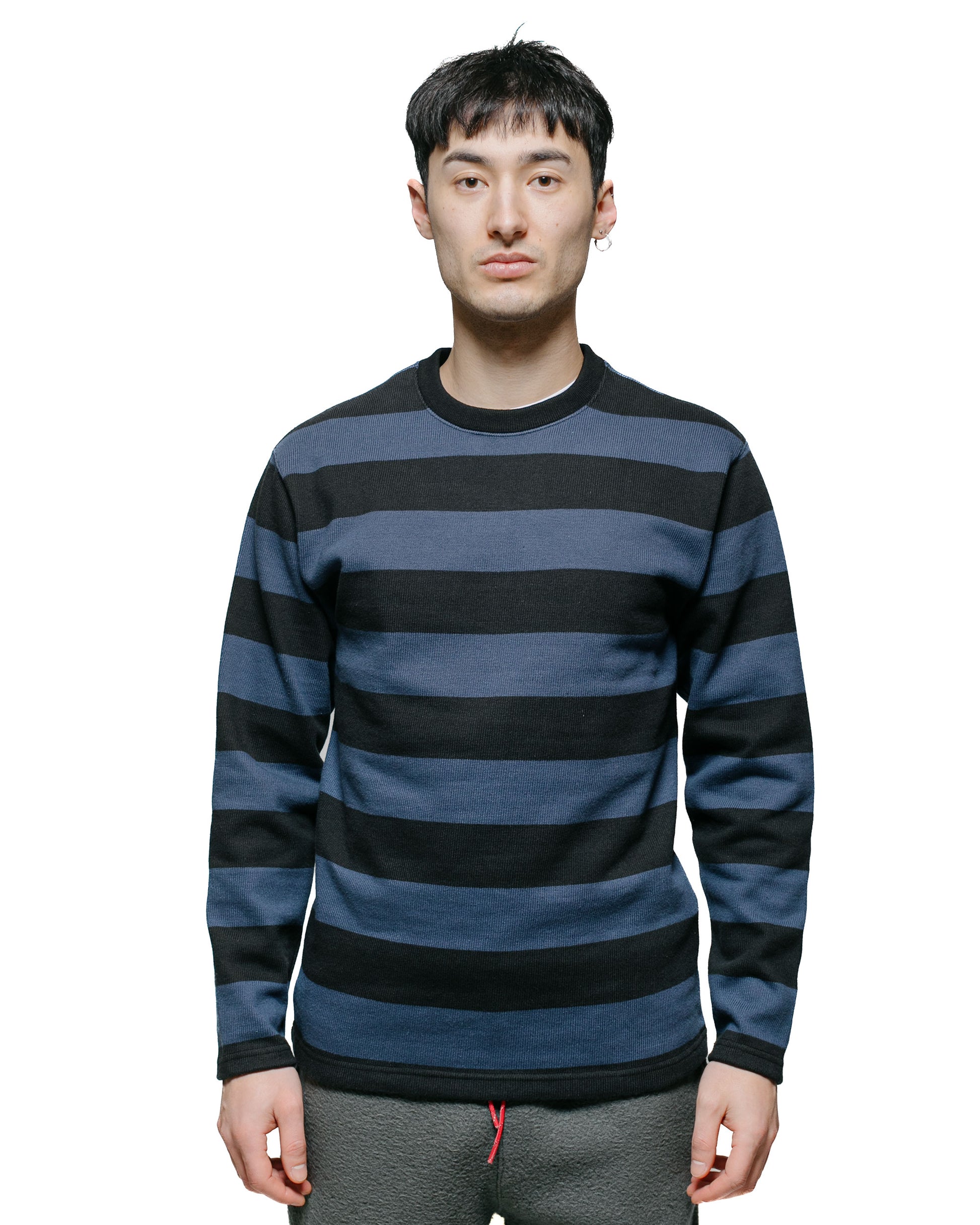 lost & found The Real McCoy's The Real McCoy's BC18104 Buco Stripe Racing Jersey Black/Blue