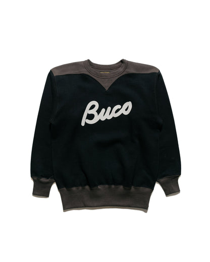lost & found The Real McCoy's The Real McCoy's BC23105 Buco Two-Tone Sweatshirt / Buco Black/Grey