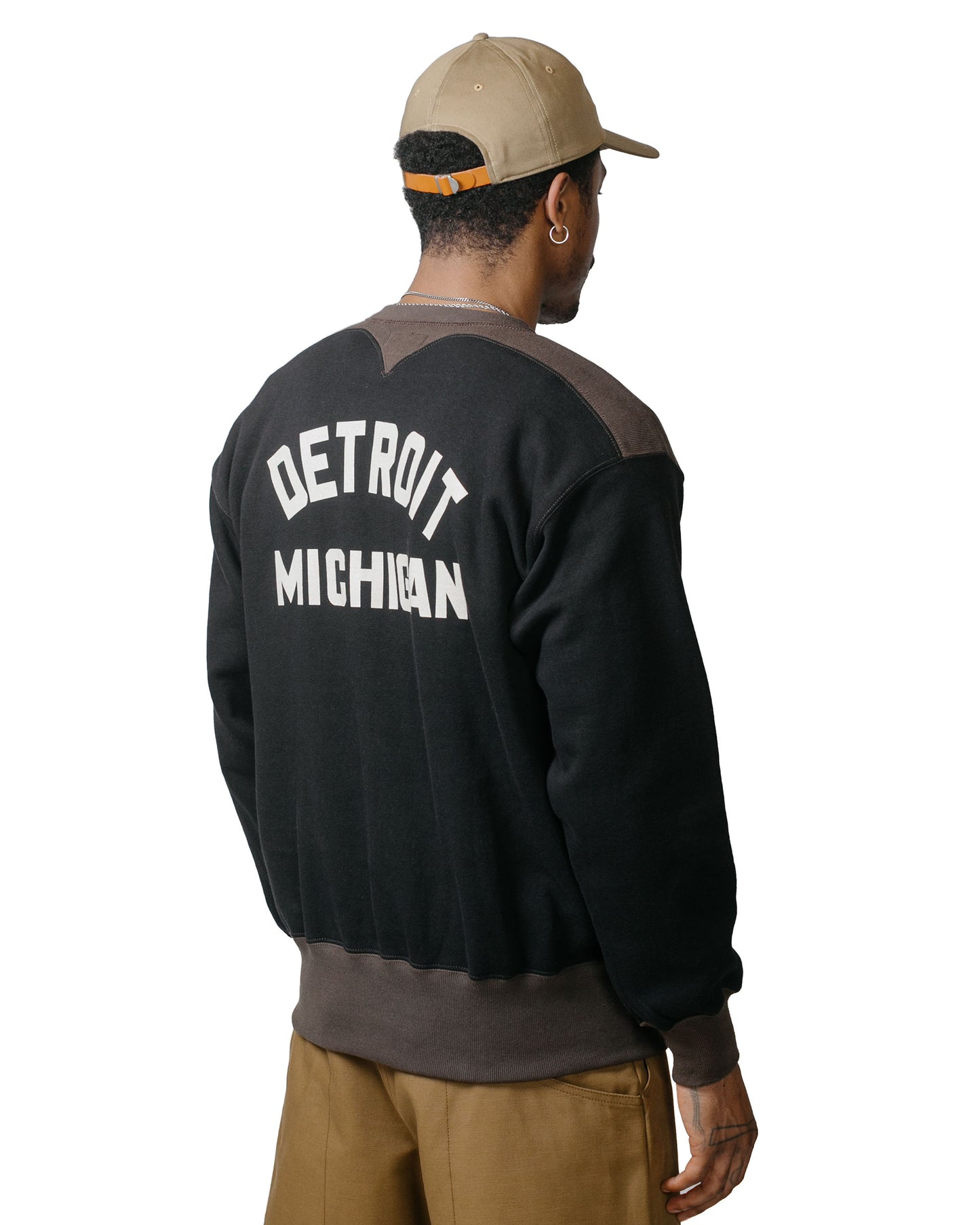 lost & found The Real McCoy's The Real McCoy's BC23105 Buco Two-Tone Sweatshirt / Buco Black/Grey