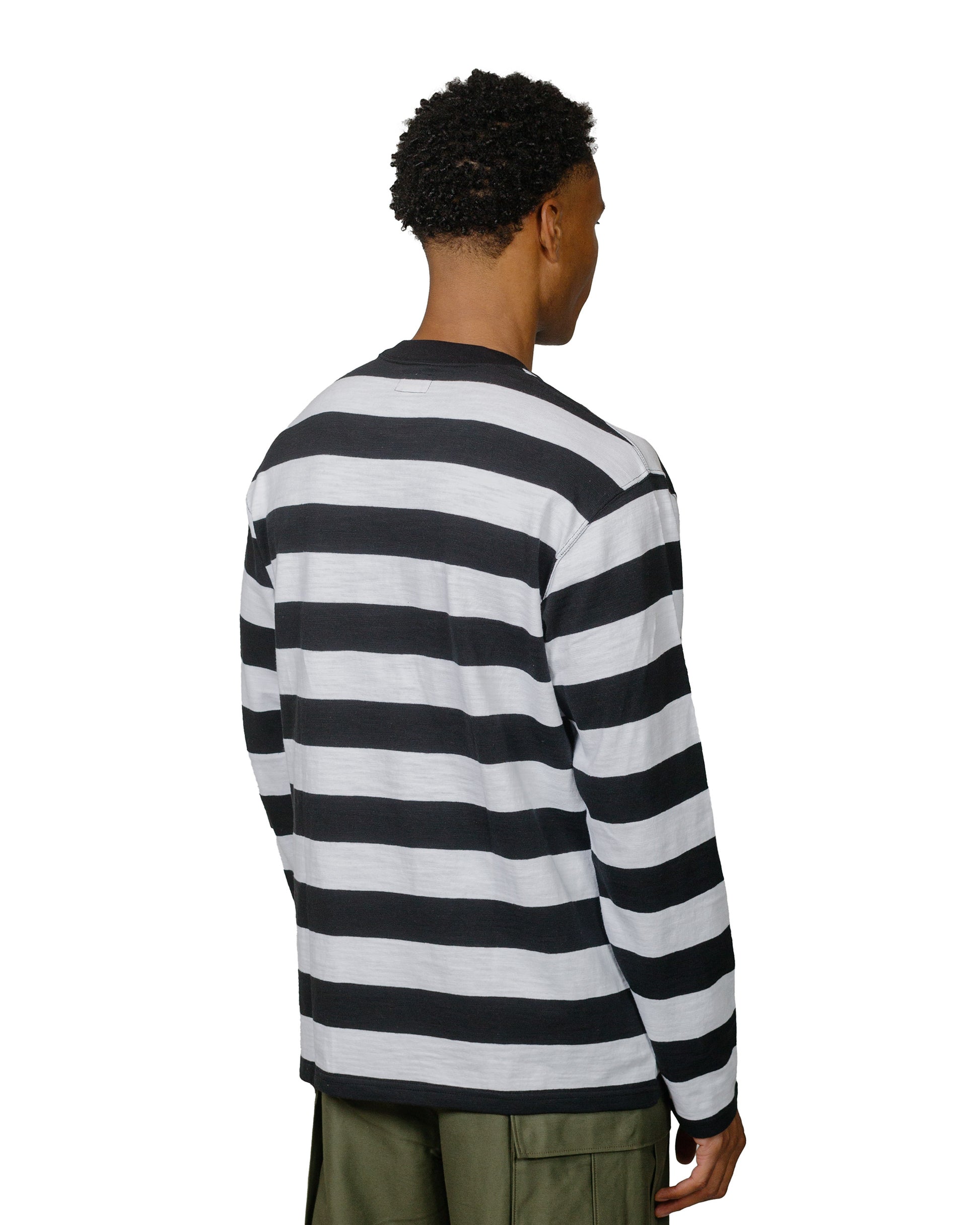 lost & found The Real McCoy's The Real McCoy's BC24001 Buco Stripe Tee L/S White