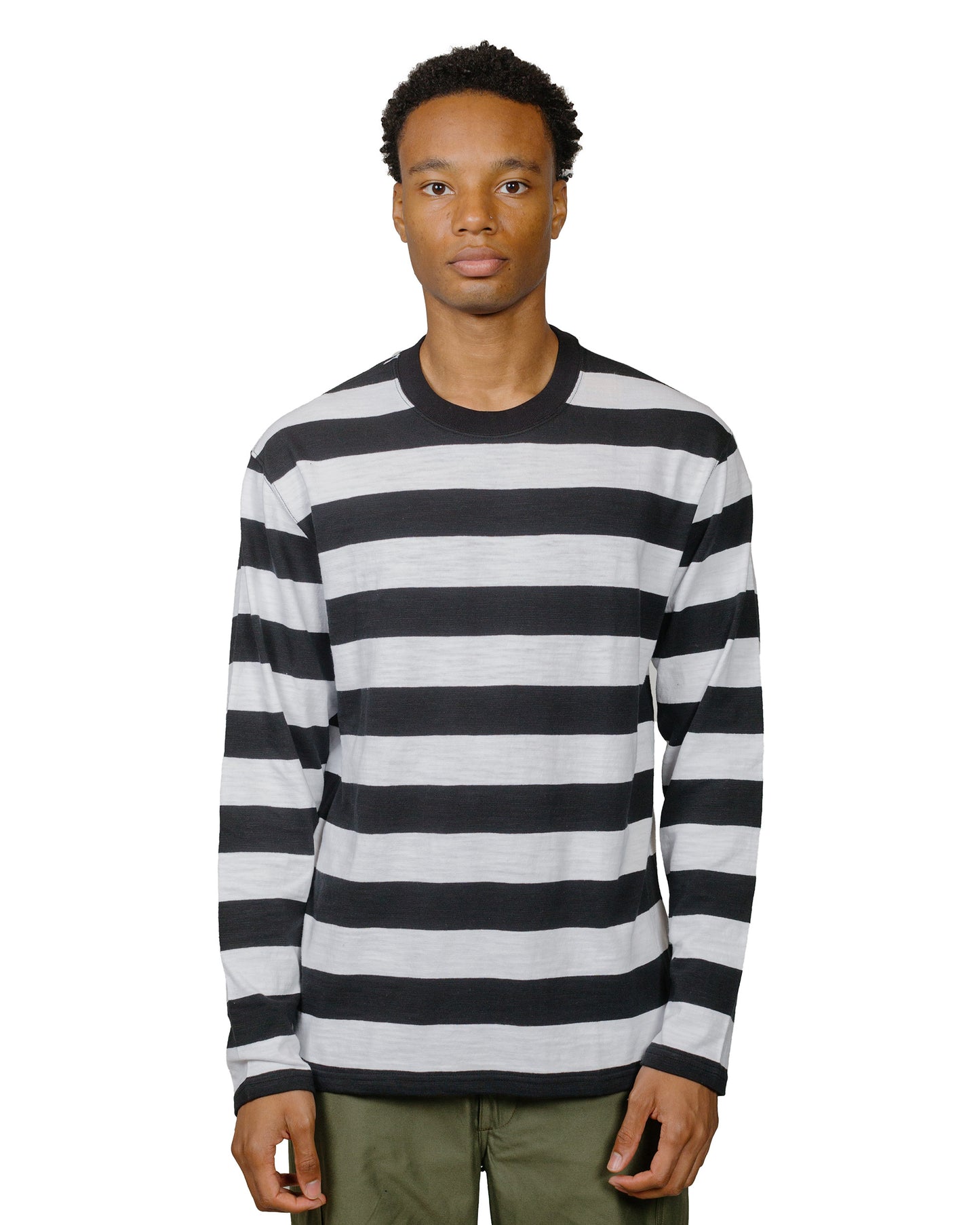 lost & found The Real McCoy's The Real McCoy's BC24001 Buco Stripe Tee L/S White