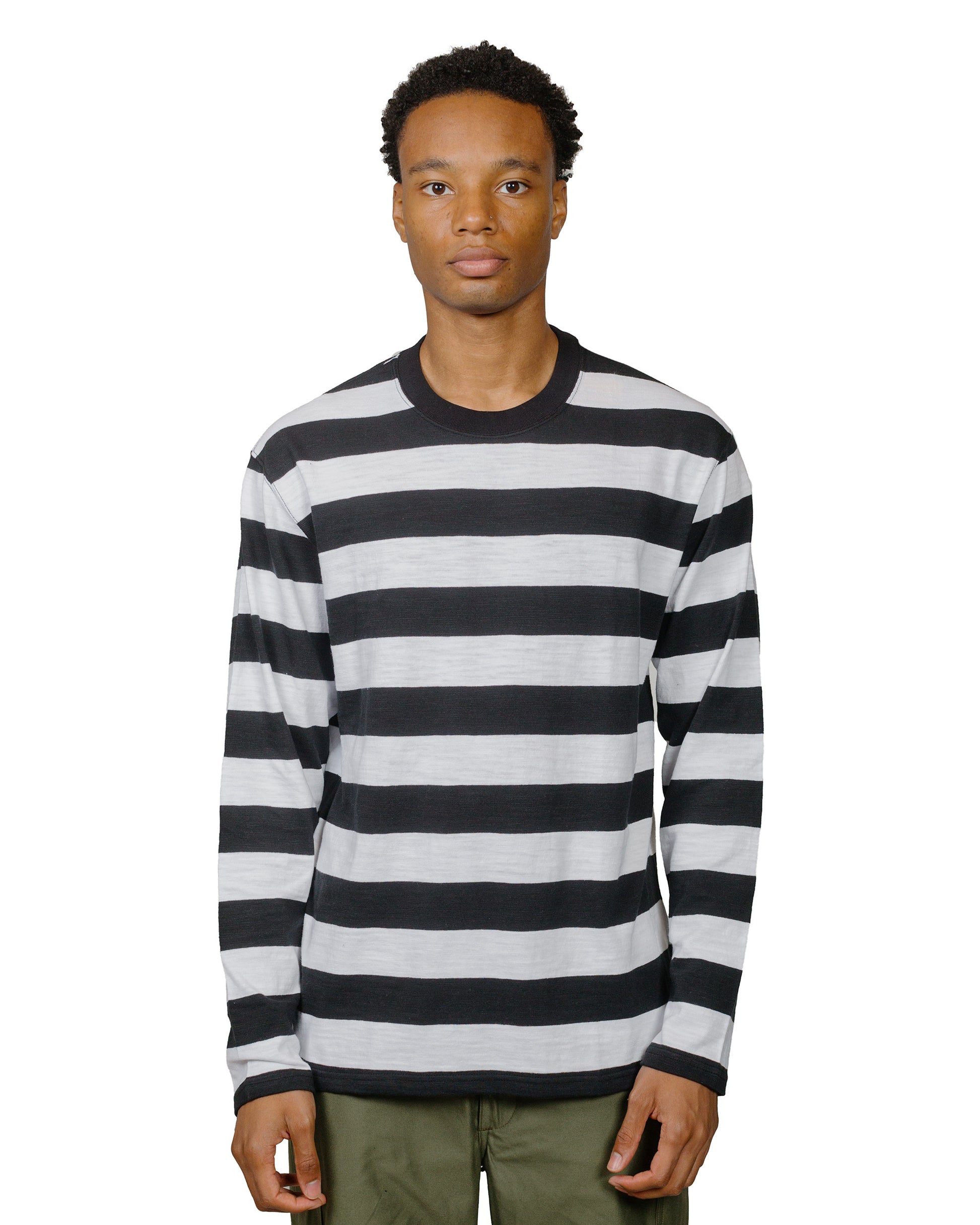 lost & found The Real McCoy's The Real McCoy's BC24001 Buco Stripe Tee L/S White
