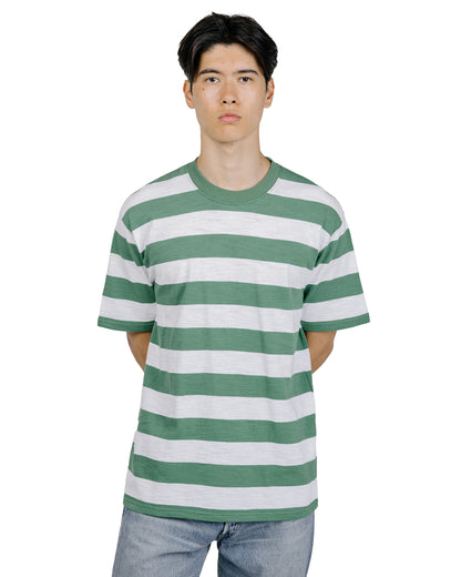 The Real McCoy's BC24002 Buco Stripe Tee SS WhiteGreen